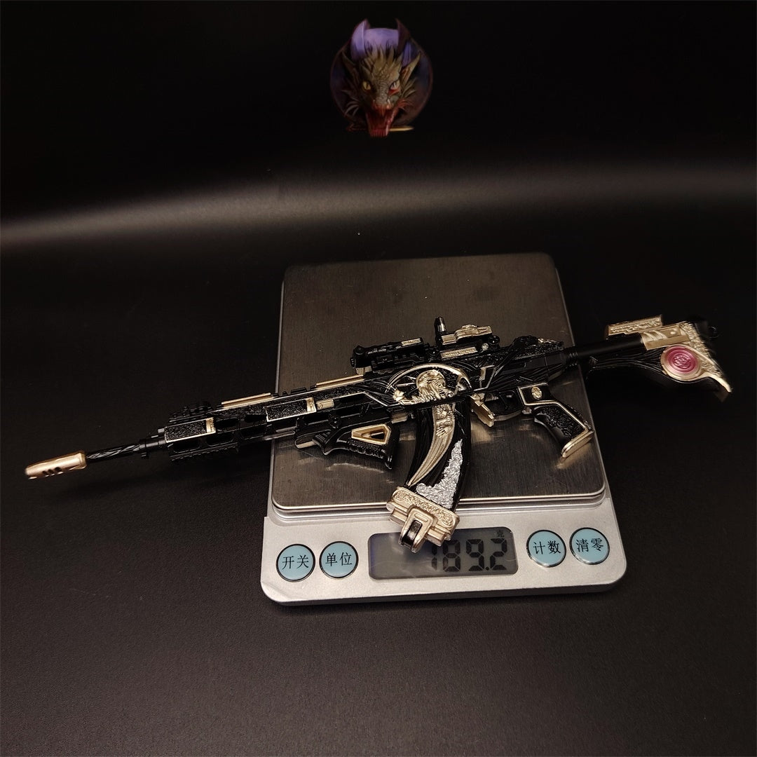 DF Game Tenglong Death Rose Assault Rifle Metal Replica Tiny Gun