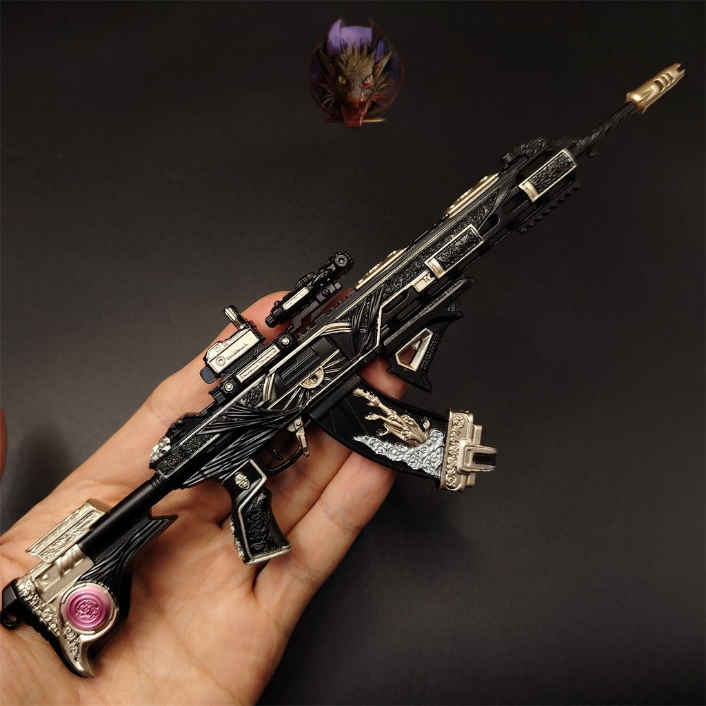 DF Game Tenglong Death Rose Assault Rifle Metal Replica Tiny Gun