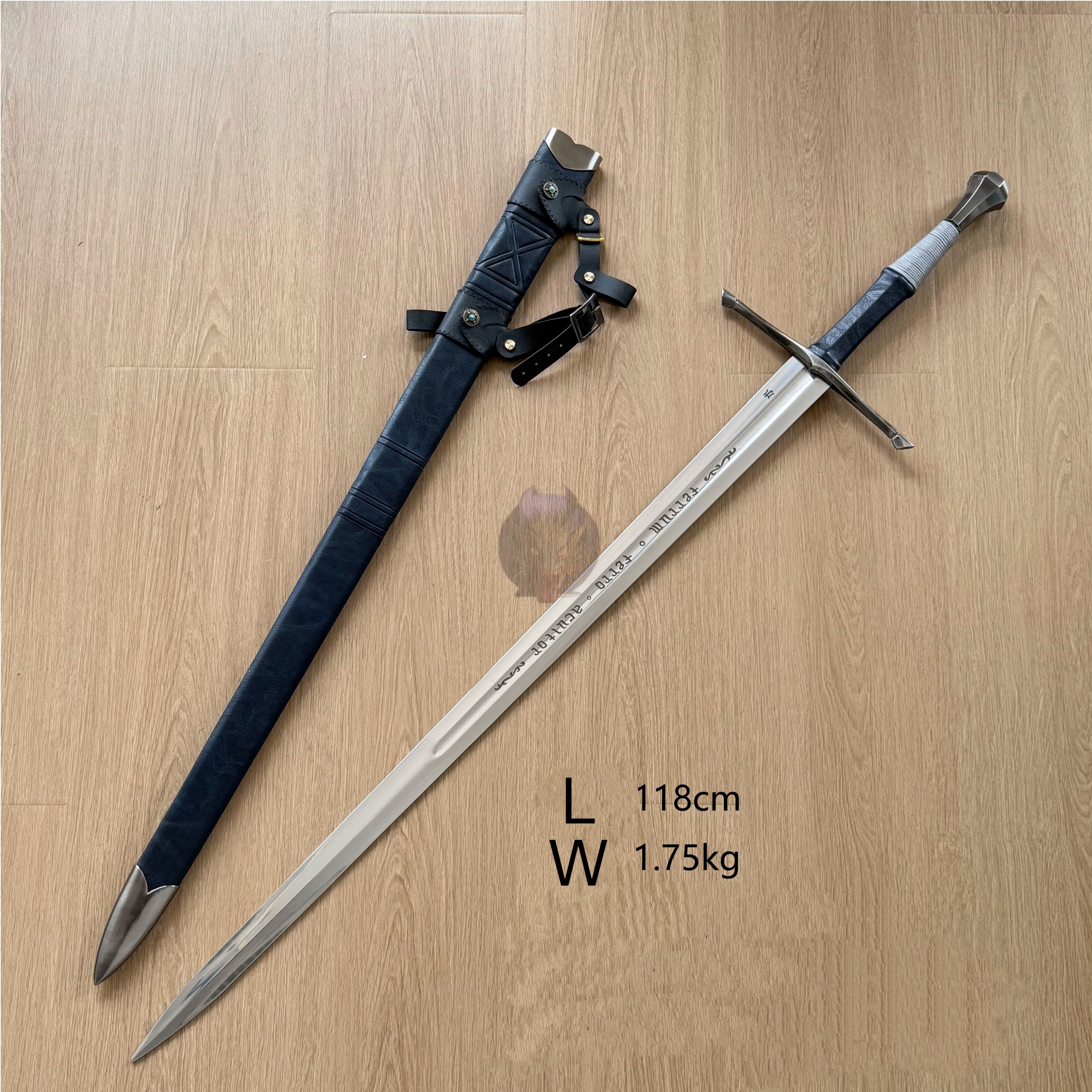 Life-size Kingdom Of Heaven Swords Blunt Steel Replicas