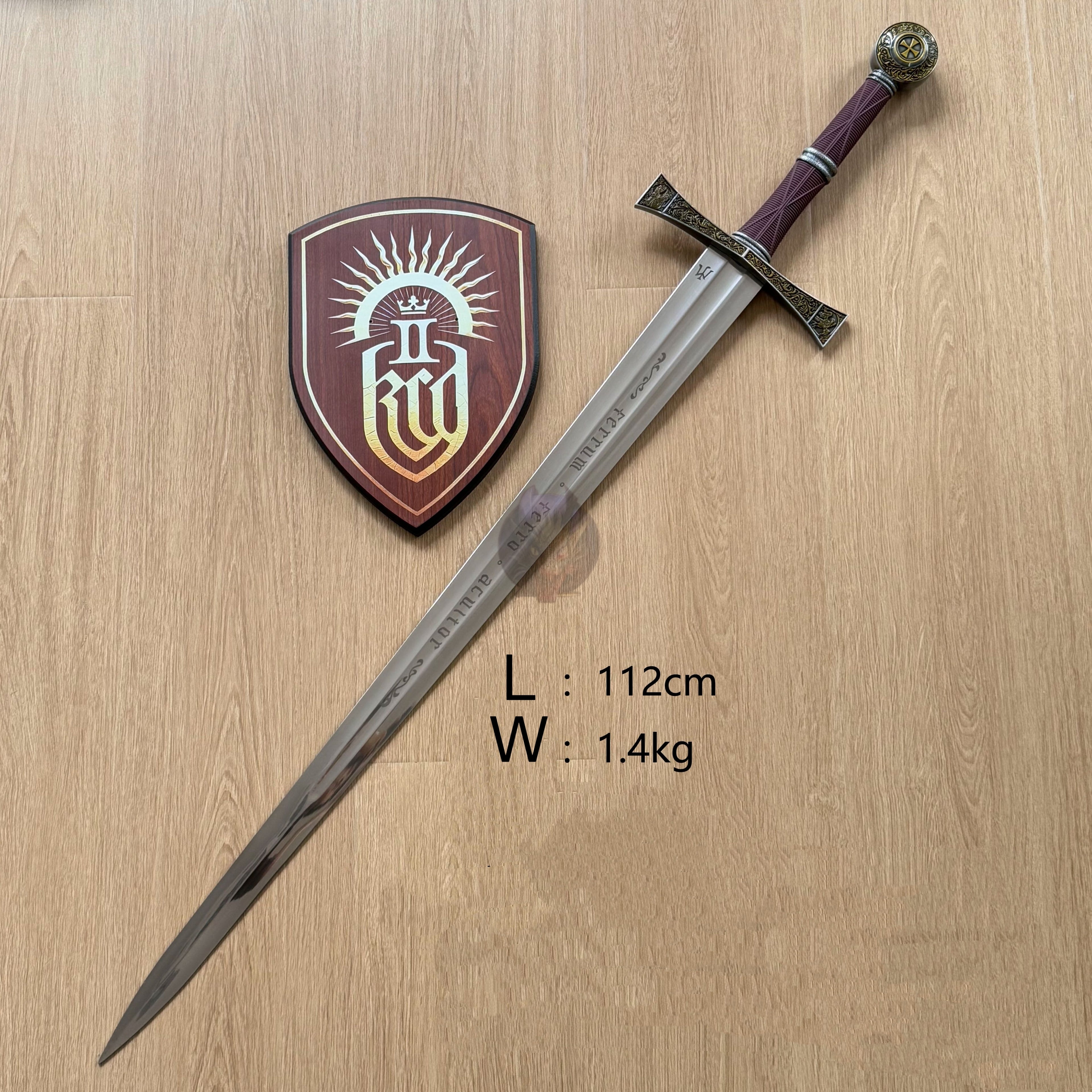 Life-size Kingdom Of Heaven Swords Blunt Steel Replicas
