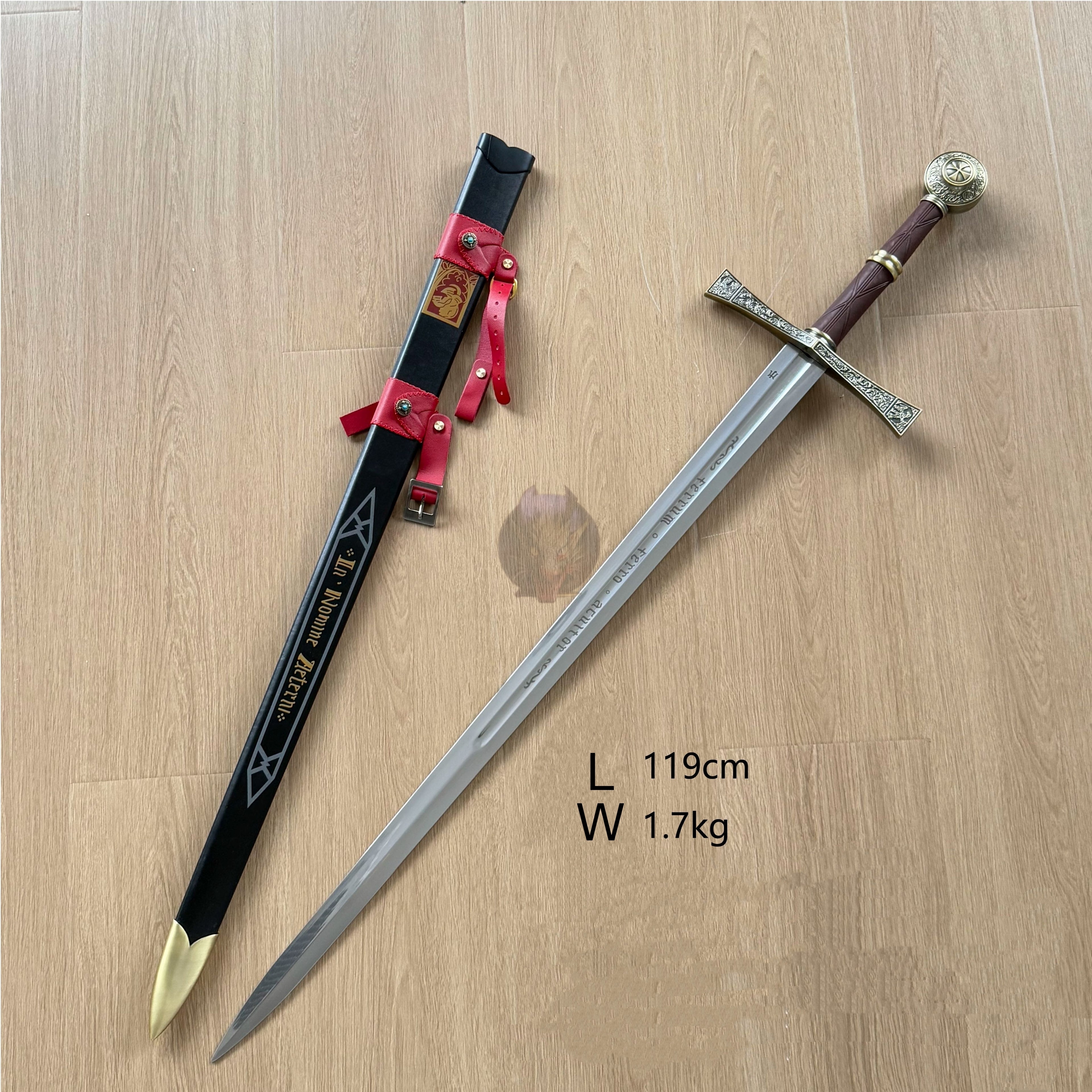 Life-size Kingdom Of Heaven Swords Blunt Steel Replicas