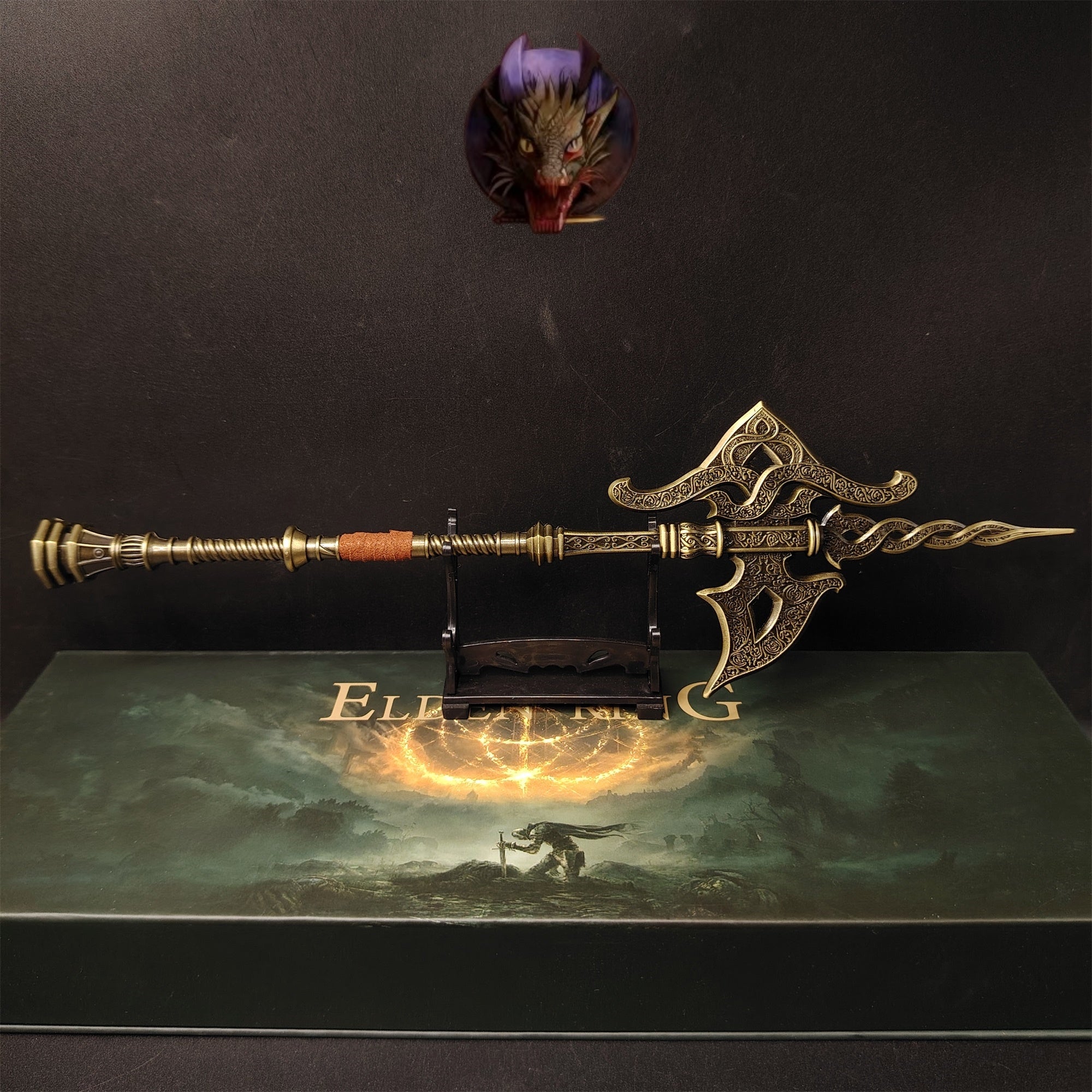 Soul Game Tree Sentinel Golden Halberd Metal Replica