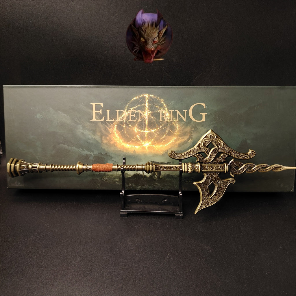 Soul Game Tree Sentinel Golden Halberd Metal Replica