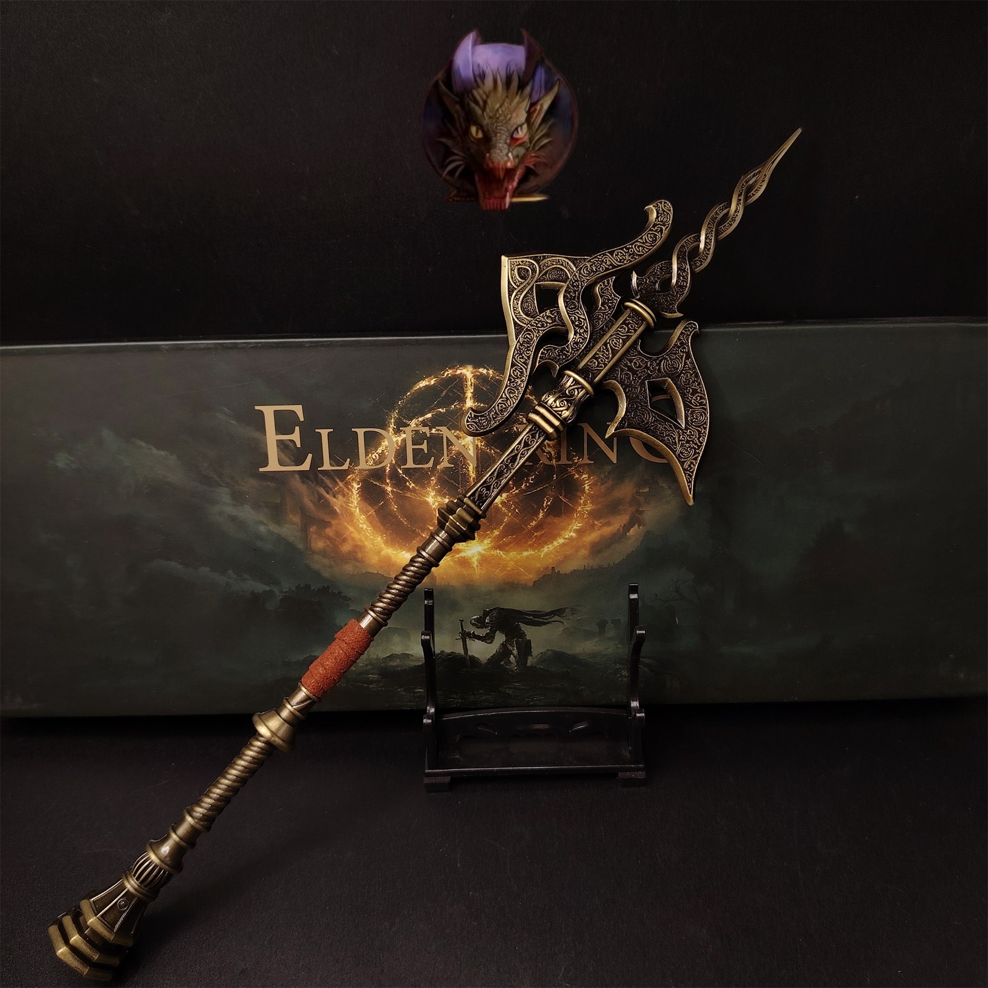 Soul Game Tree Sentinel Golden Halberd Metal Replica