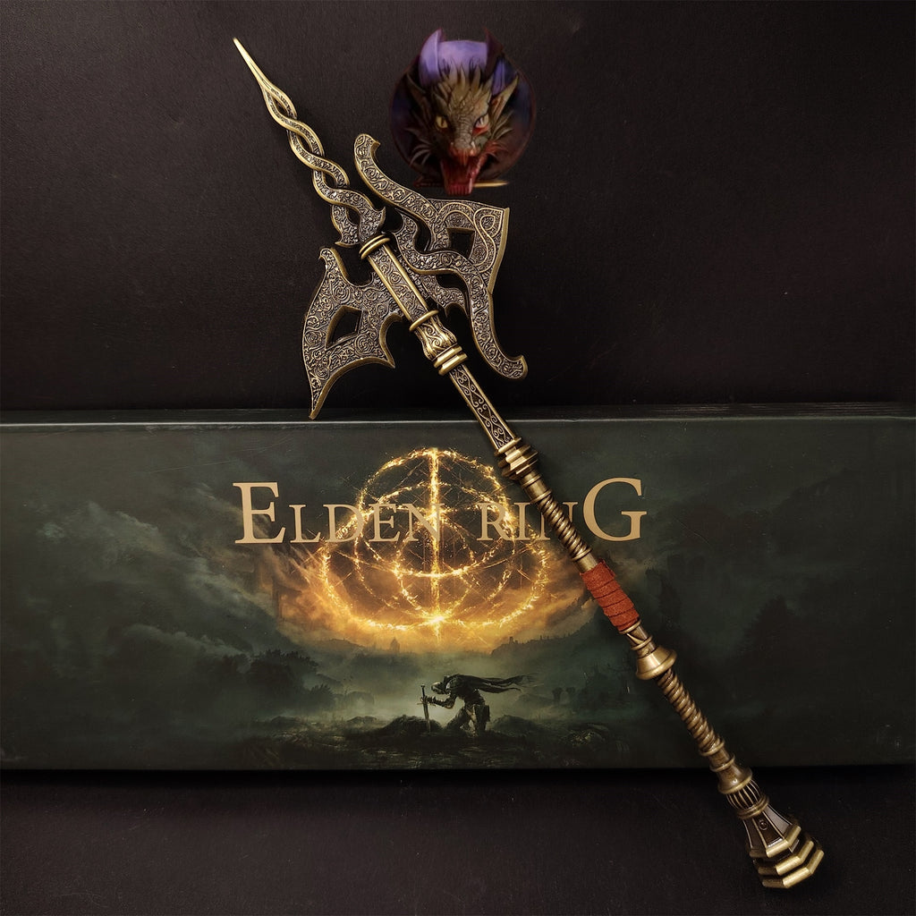 Soul Game Tree Sentinel Golden Halberd Metal Replica