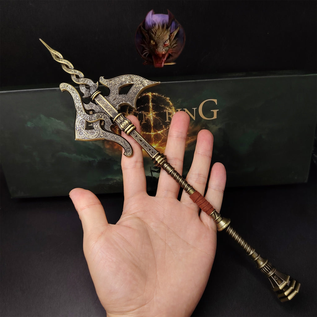 Soul Game Tree Sentinel Golden Halberd Metal Replica
