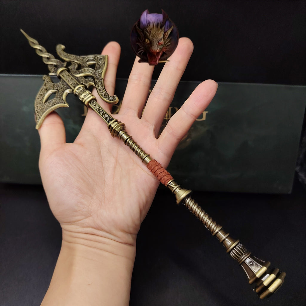 Soul Game Tree Sentinel Golden Halberd Metal Replica