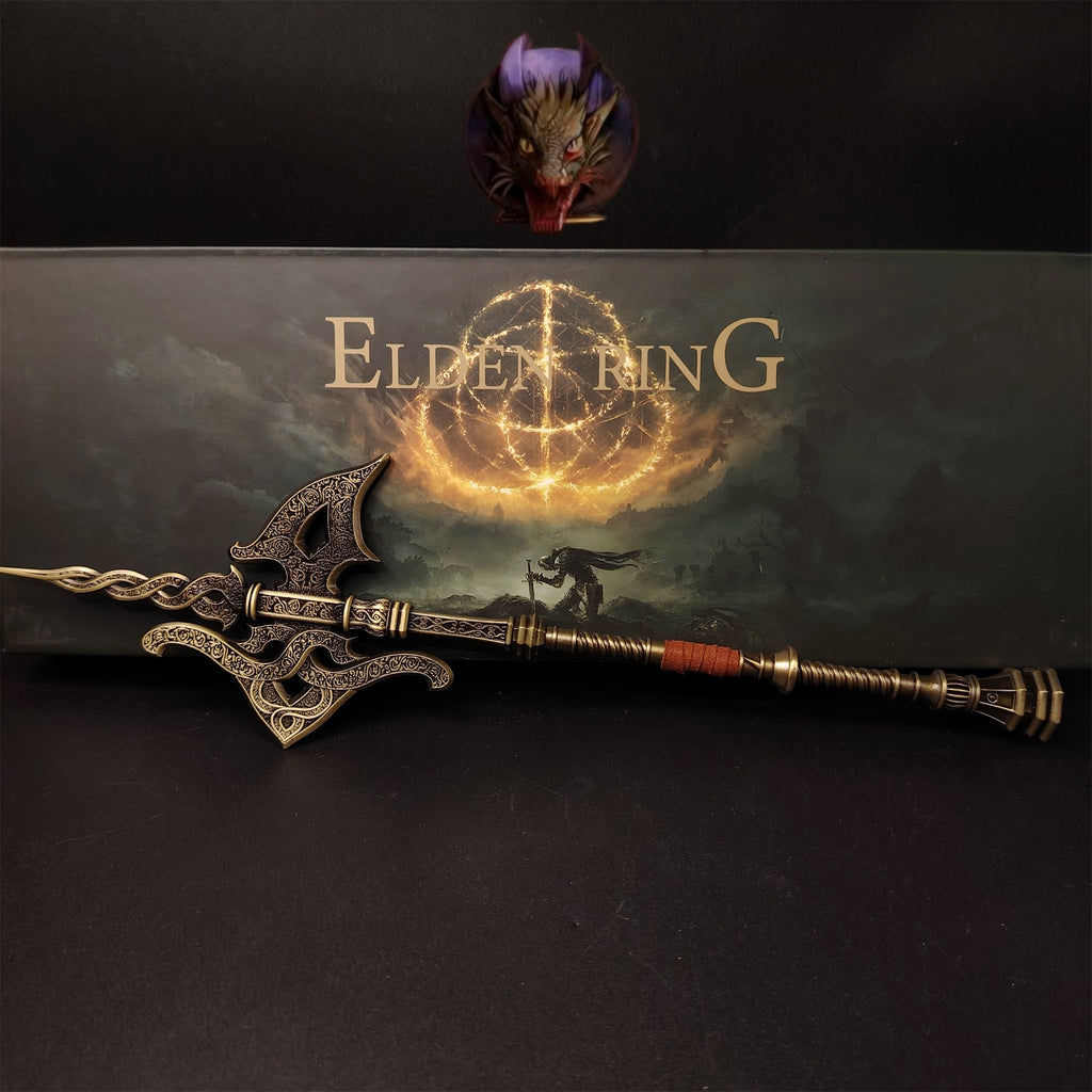 Soul Game Tree Sentinel Golden Halberd Metal Replica