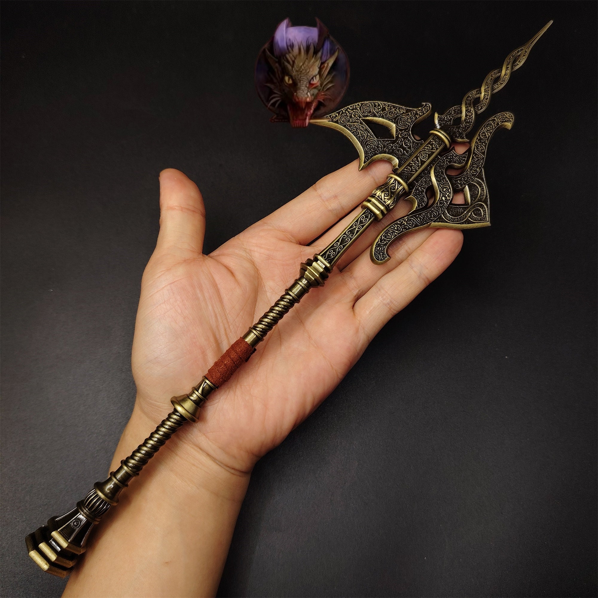 Soul Game Tree Sentinel Golden Halberd Metal Replica