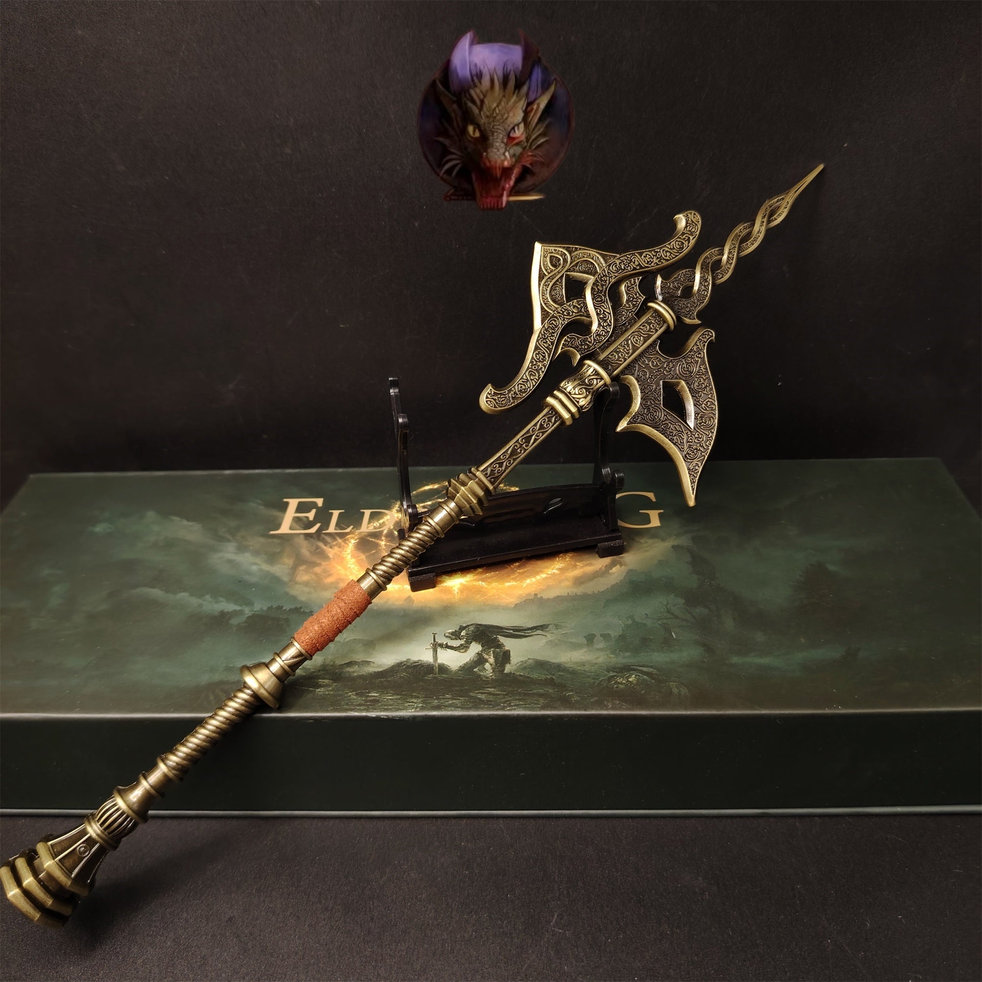 Soul Game Tree Sentinel Golden Halberd Metal Replica