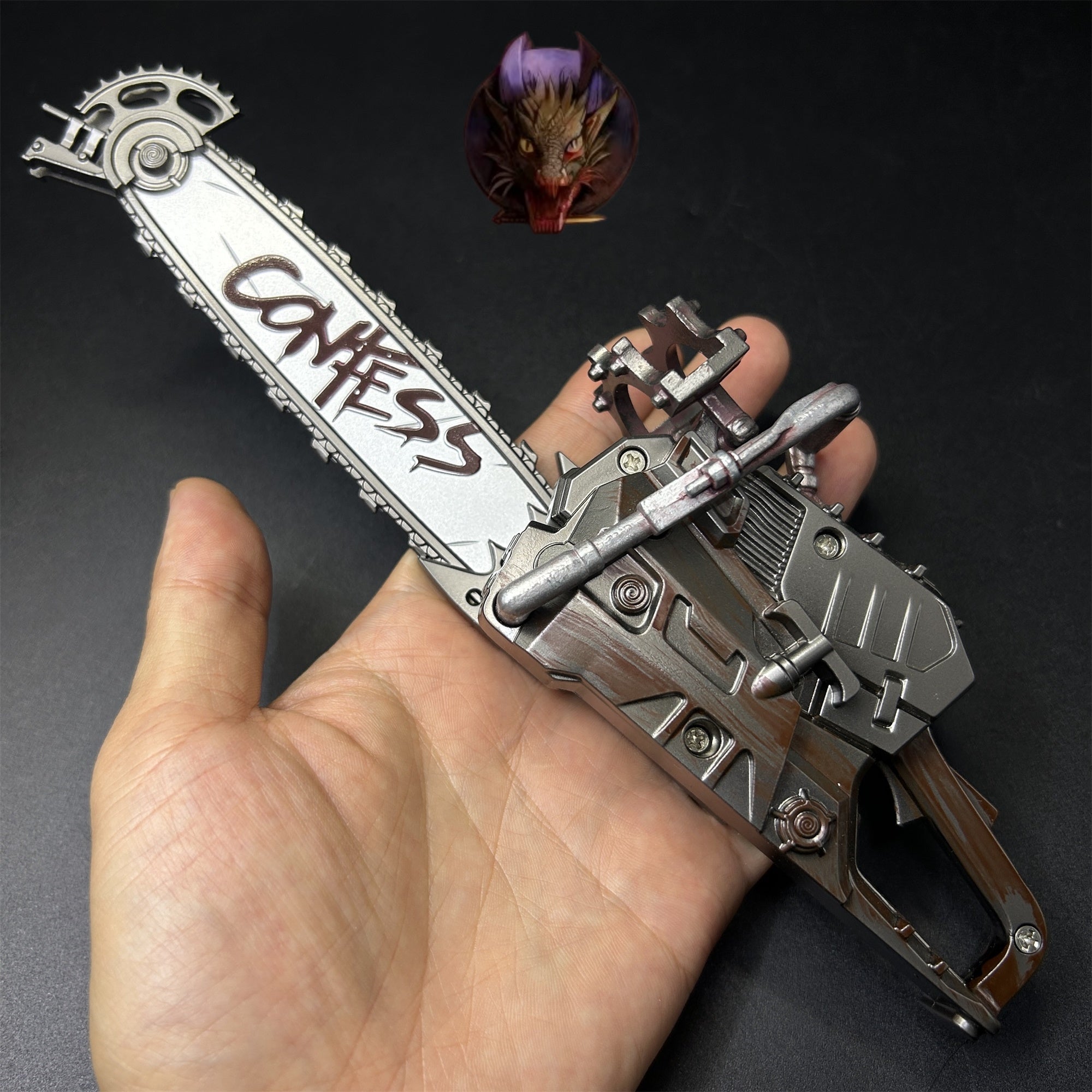 Delta Force Game Two Handed Chainsaw Metal Replica