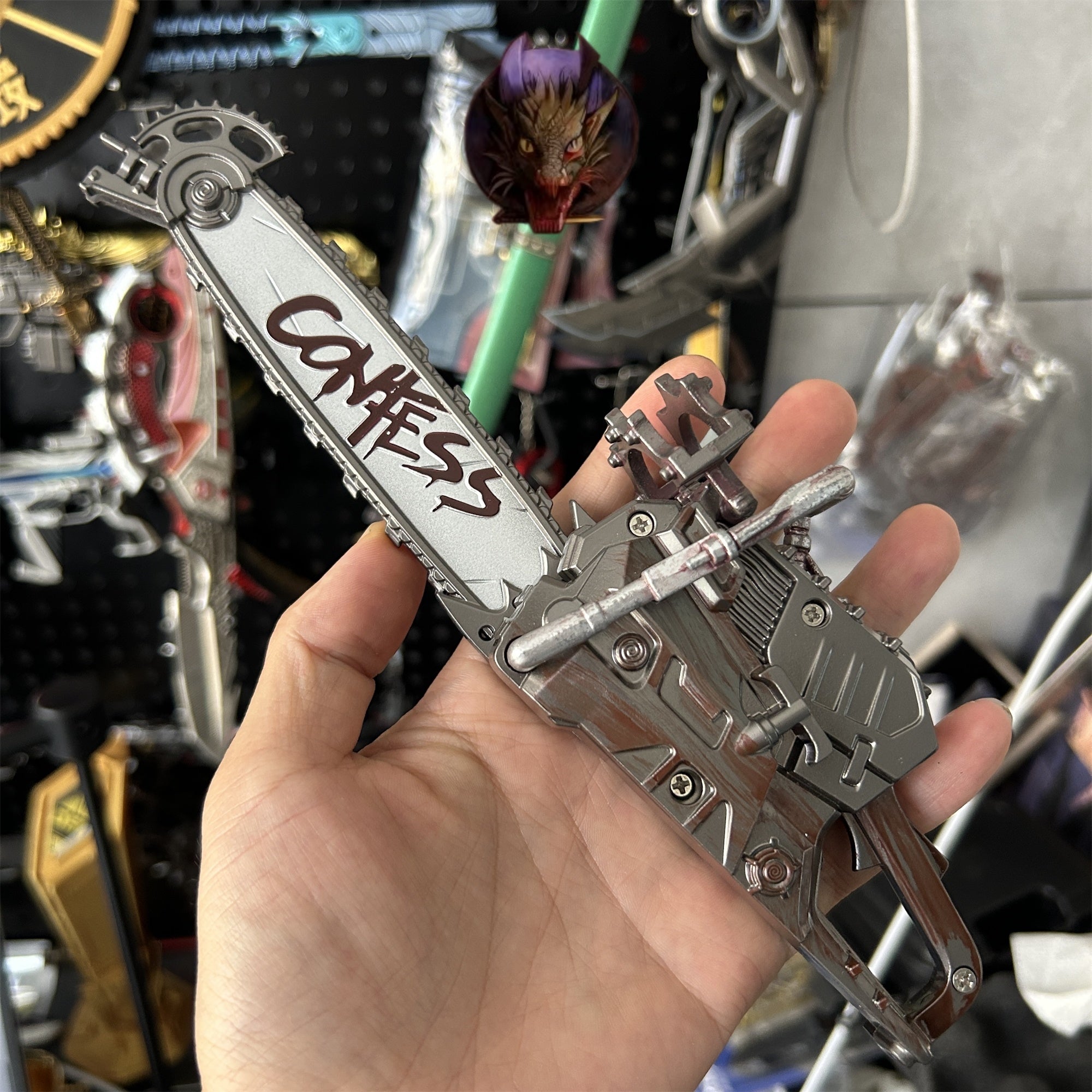 Delta Force Game Two Handed Chainsaw Metal Replica