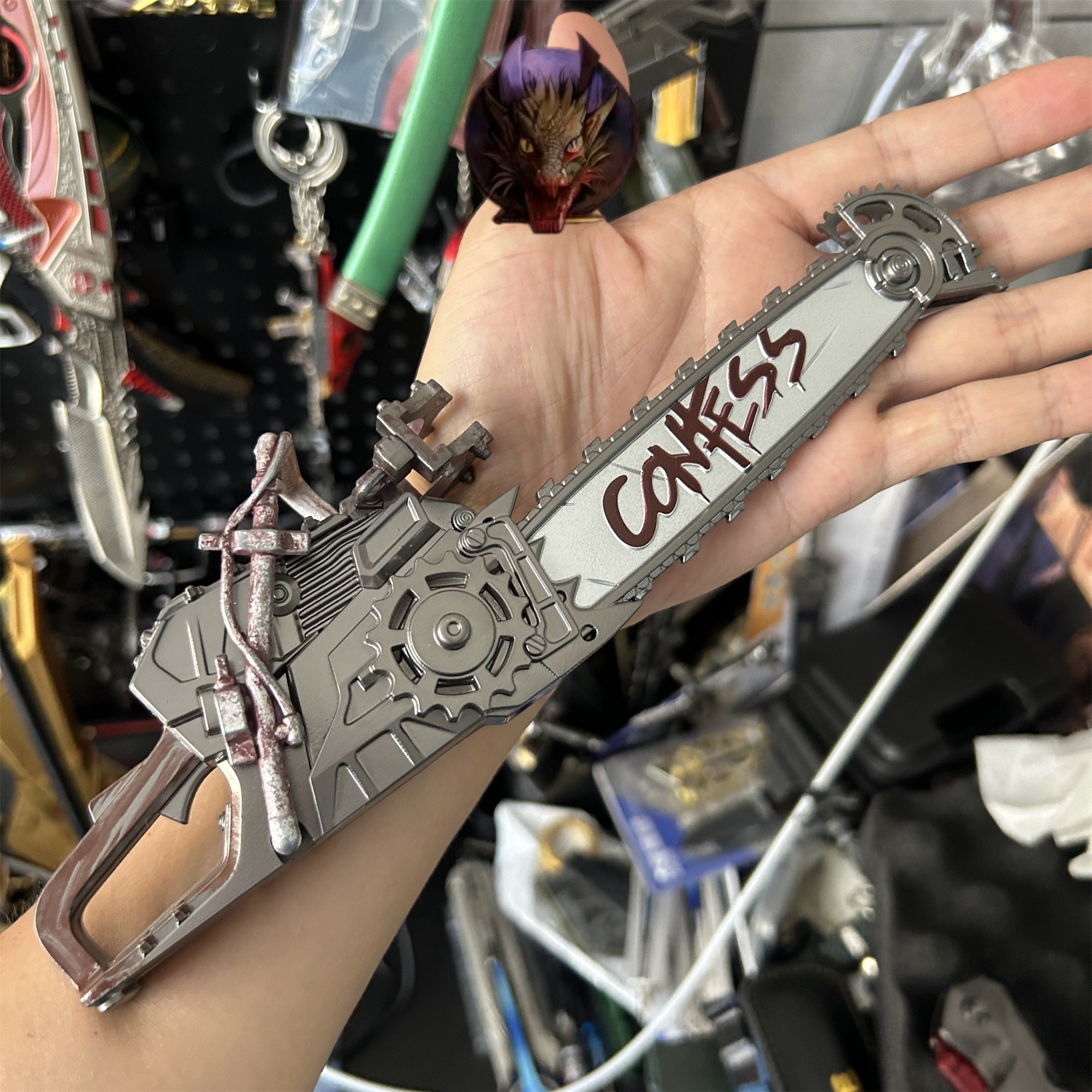 Delta Force Game Two Handed Chainsaw Metal Replica