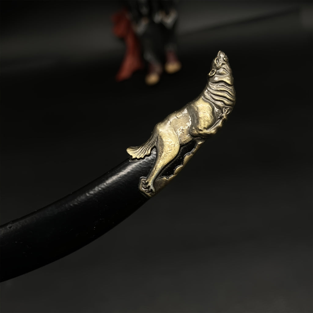 Mini Wolf Head Blunt Blade Sword 1/6 Metal Replica
