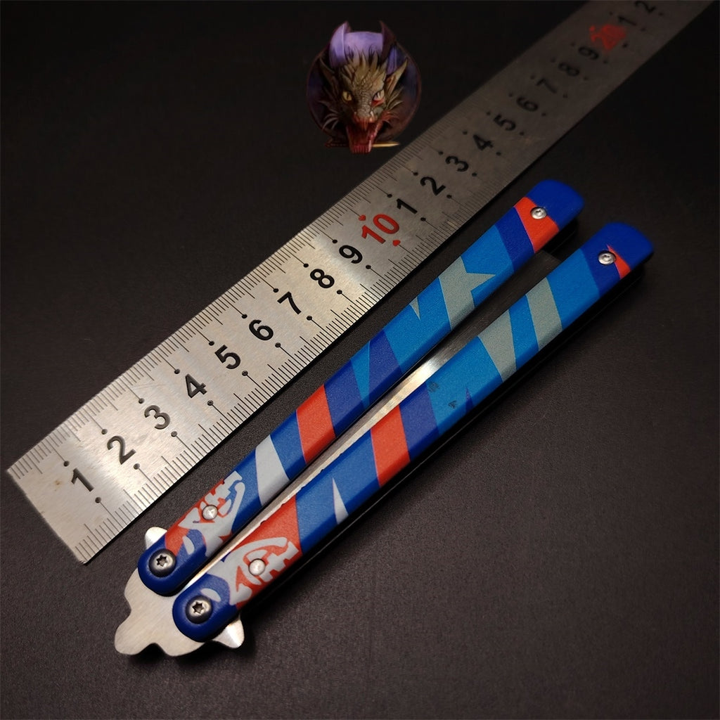 Game Prop Steel Yoru Comb Balisong Butterfly Trainer Gamer Gift