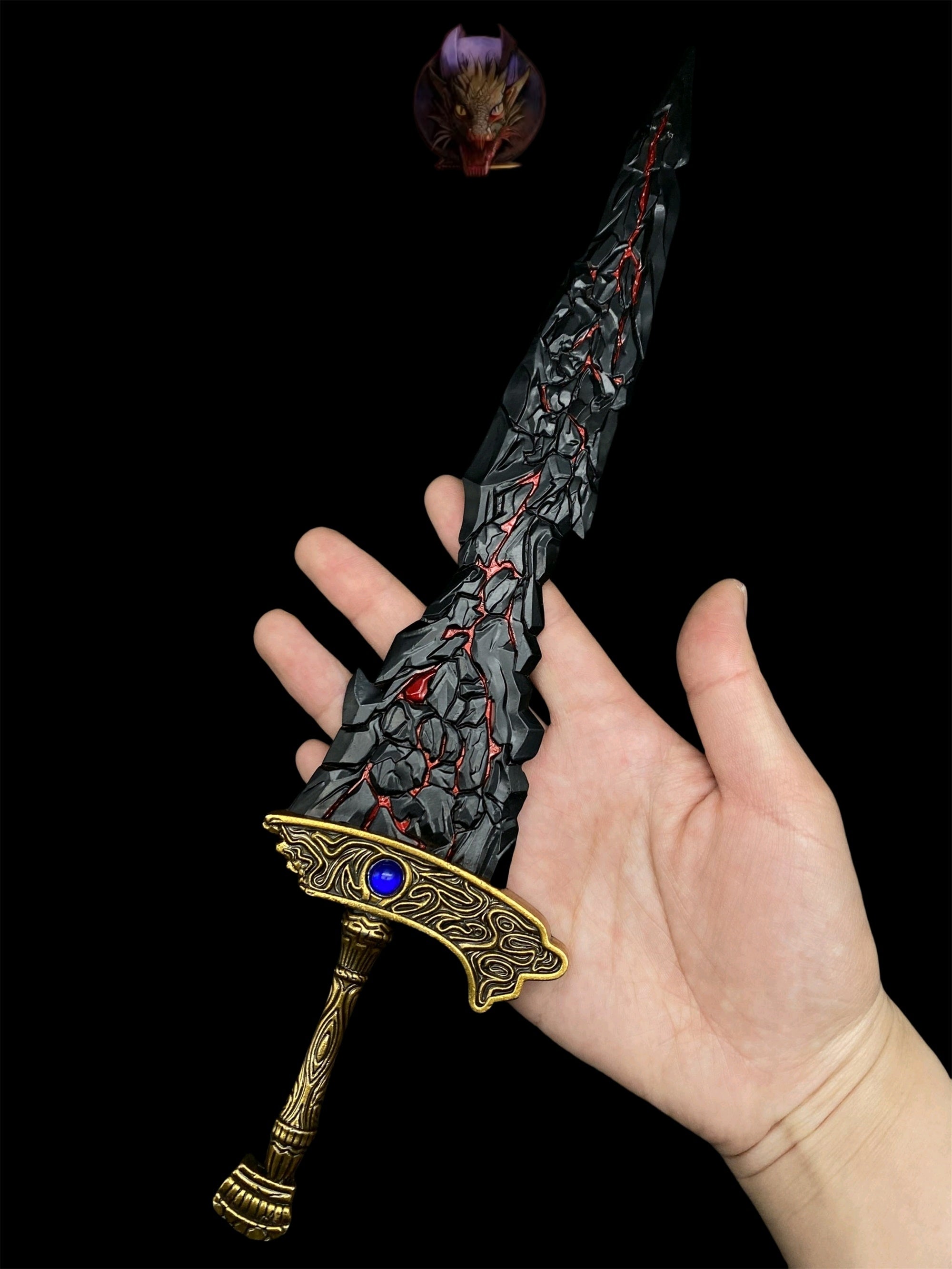 Soul Game Classical Maliketh's Black Blade Metal Replica With Gift Box