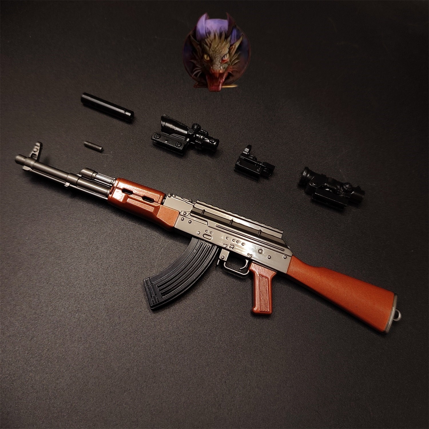AK47 Tiny Gun 22cm/8.7'' Metal Replica