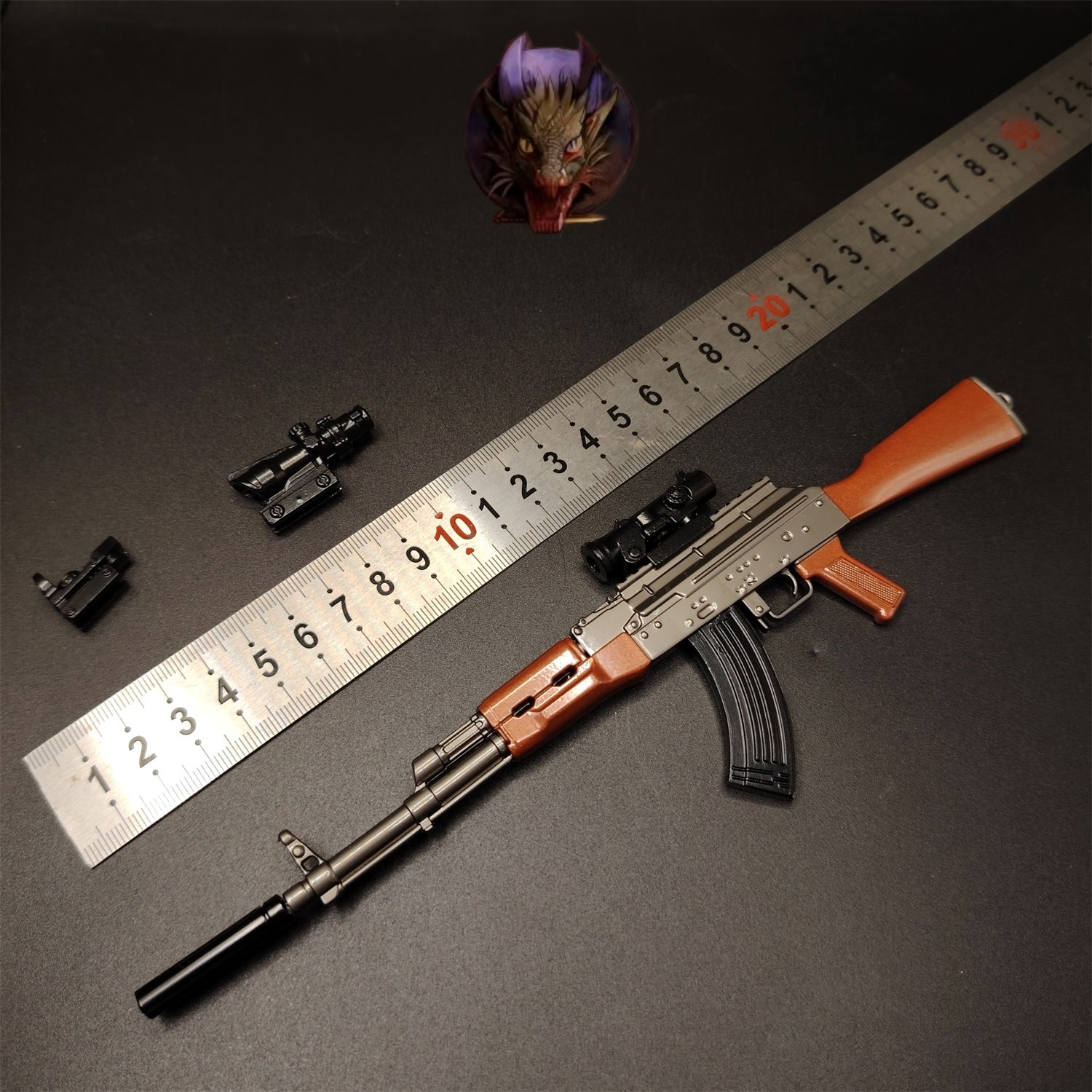 AK47 Tiny Gun 22cm/8.7'' Metal Replica