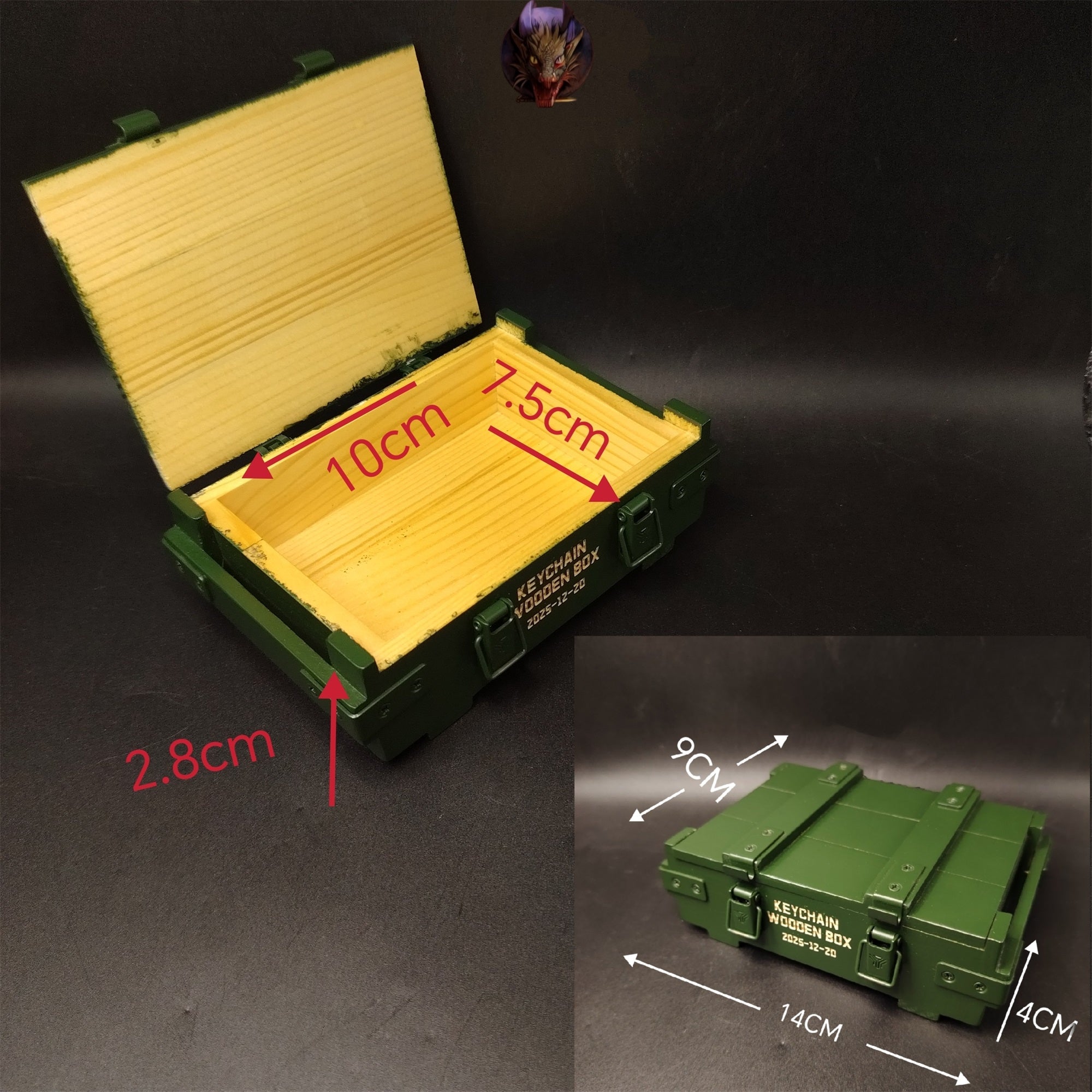 Mini Military Ammunition Wooden Box Replica Game Gift