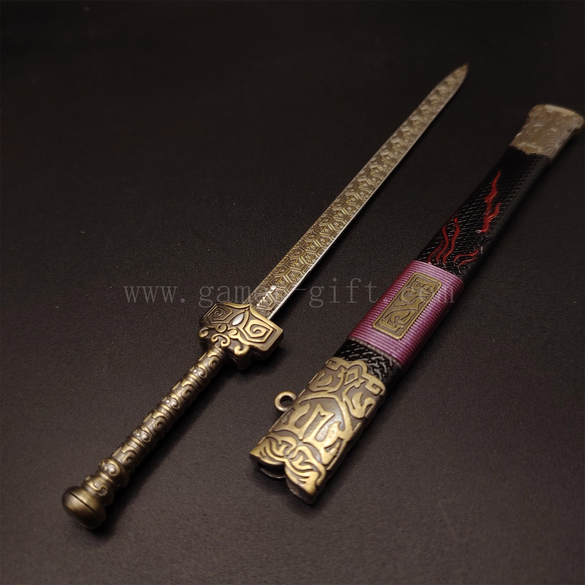 Metal Ancient Chinese Emperor Wu King Sword 8.7''Replica