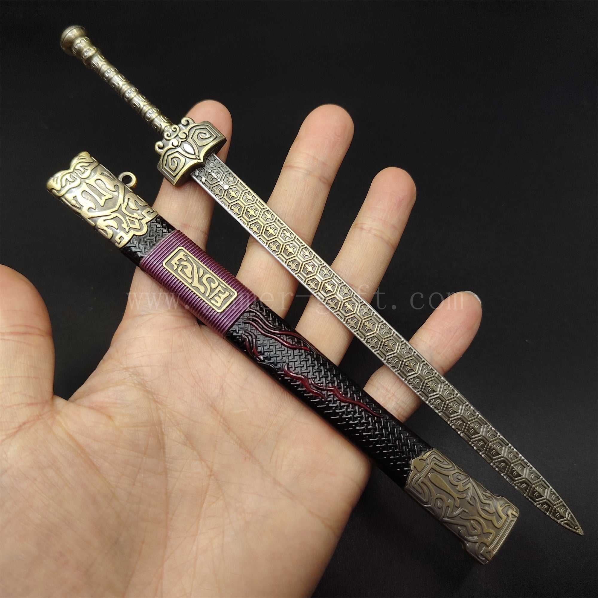 Metal Ancient Chinese Emperor Wu King Sword 8.7''Replica