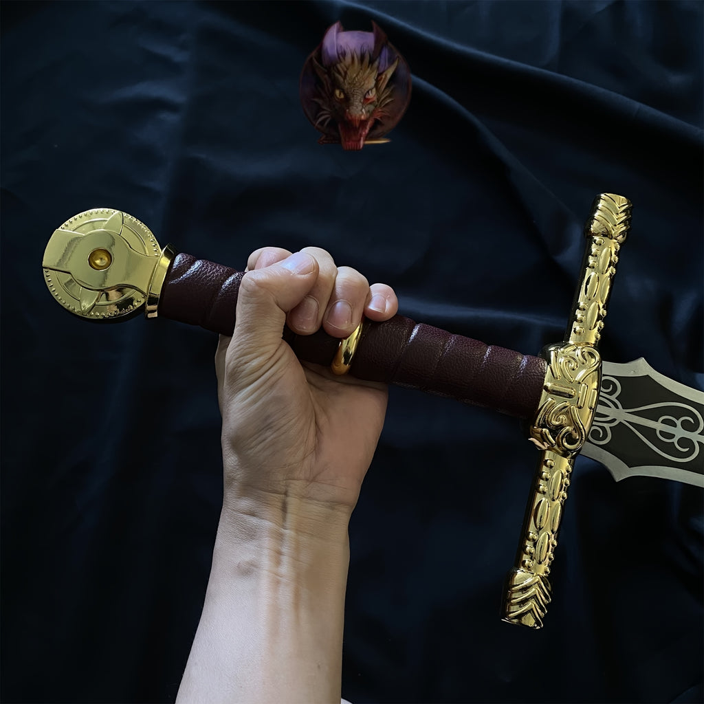 Life-size Lordsworn's Straight Sword Metal Replica
