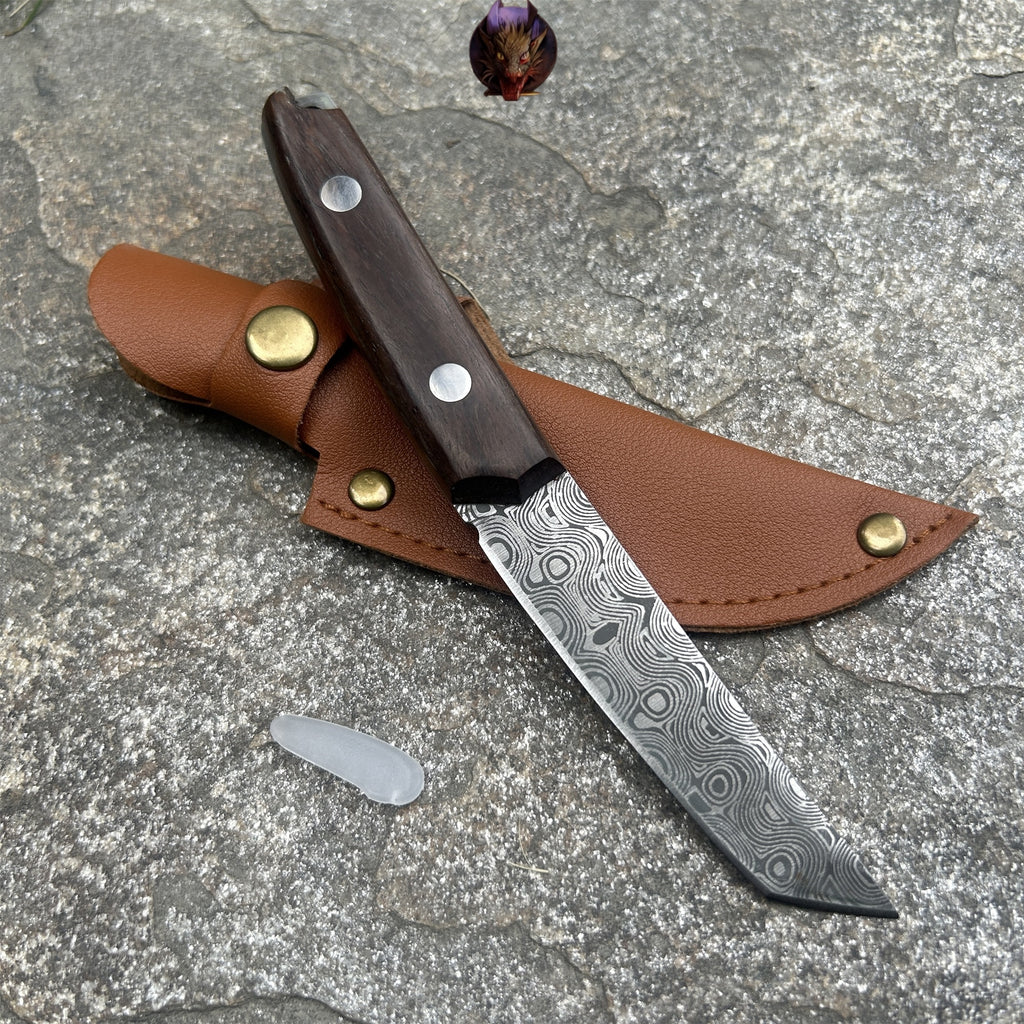Mini Damascus Wooden Handle Sharp Knife