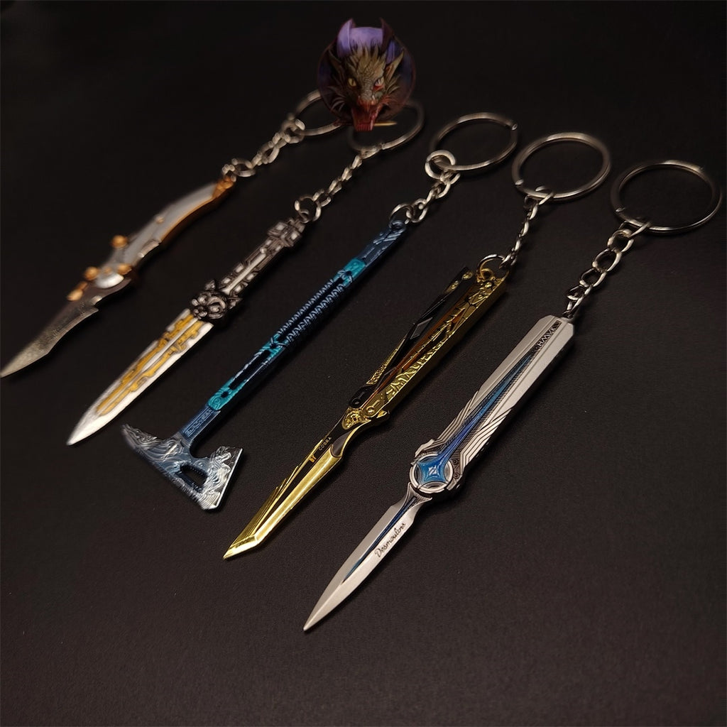 Delta Force Game Weapons Mini Keychain Metal Pendant