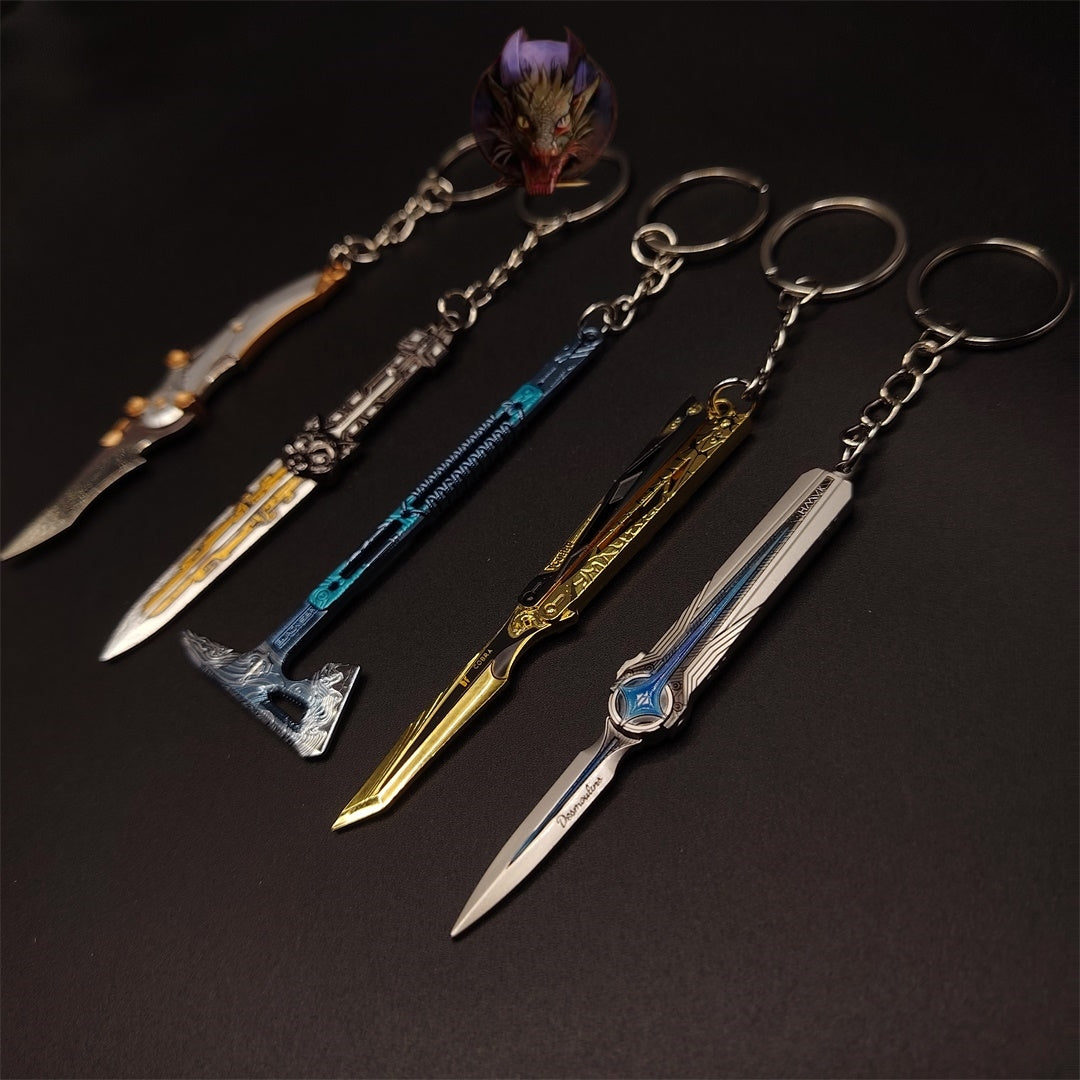 Delta Force Game Weapons Mini Keychain Metal Pendant