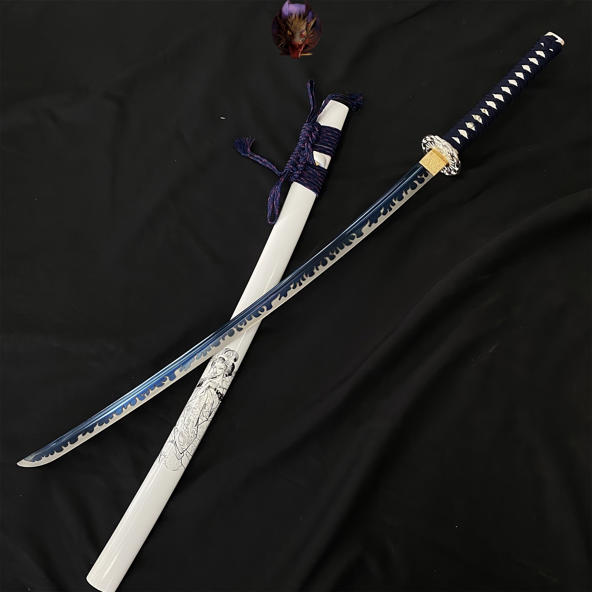 Life-size Handed Forged Carbon Steel Maiko Samurai Katana