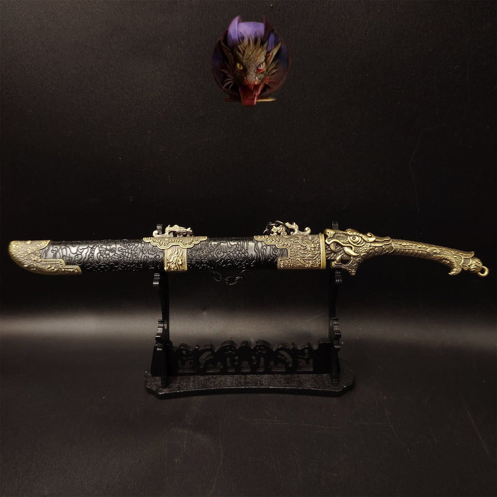 Ancient Chinese Dragon Head Sword Metal Replica