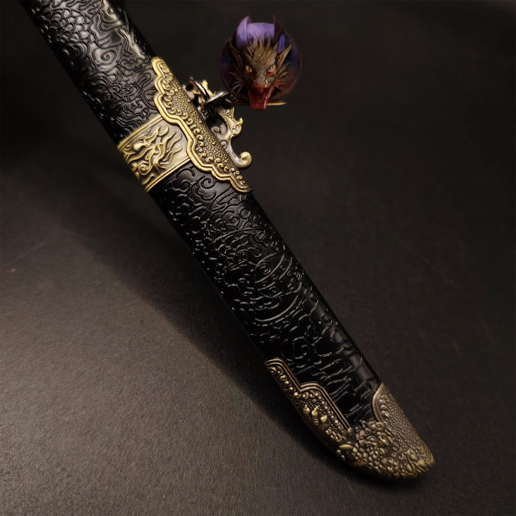 Ancient Chinese Dragon Head Sword Metal Replica