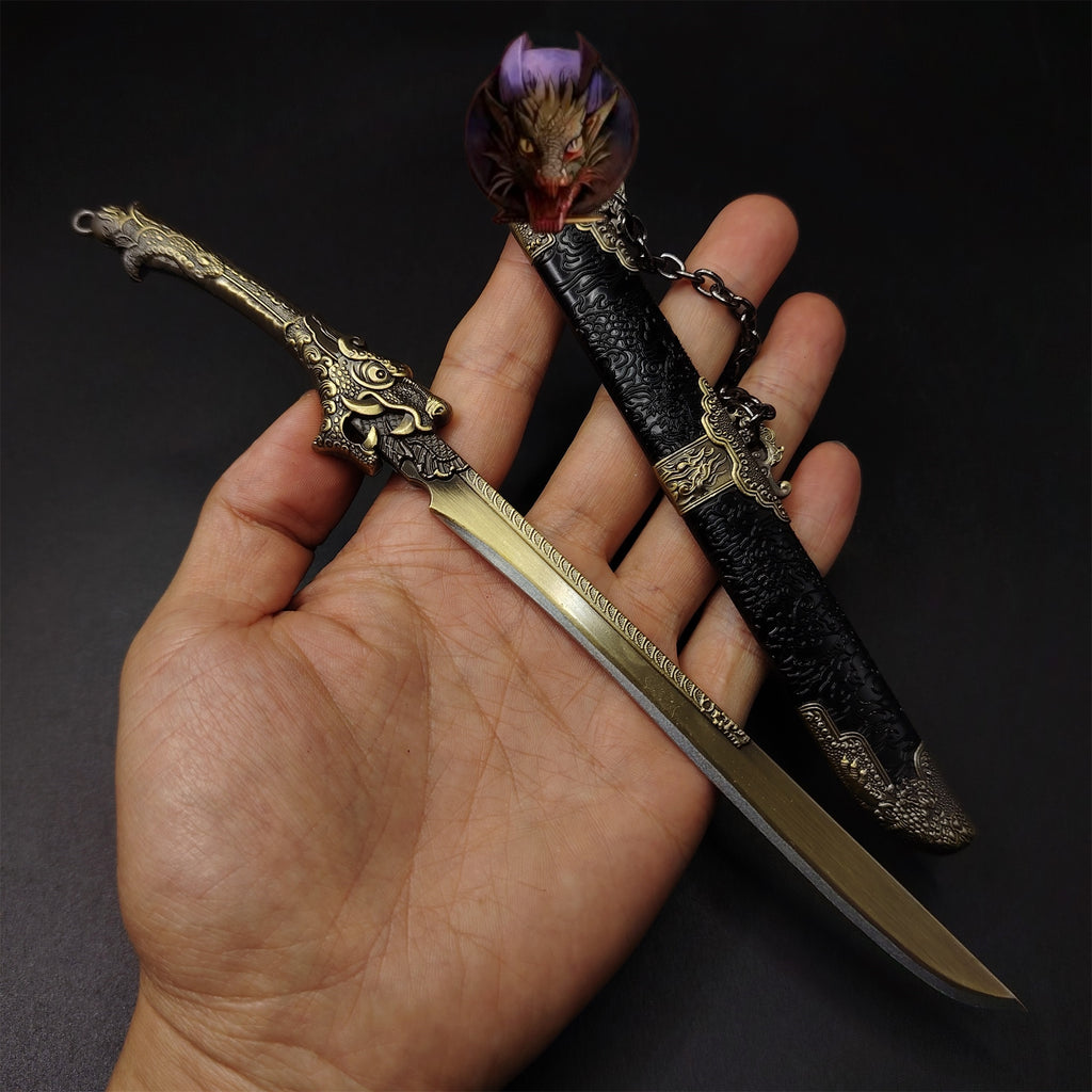 Ancient Chinese Dragon Head Sword Metal Replica