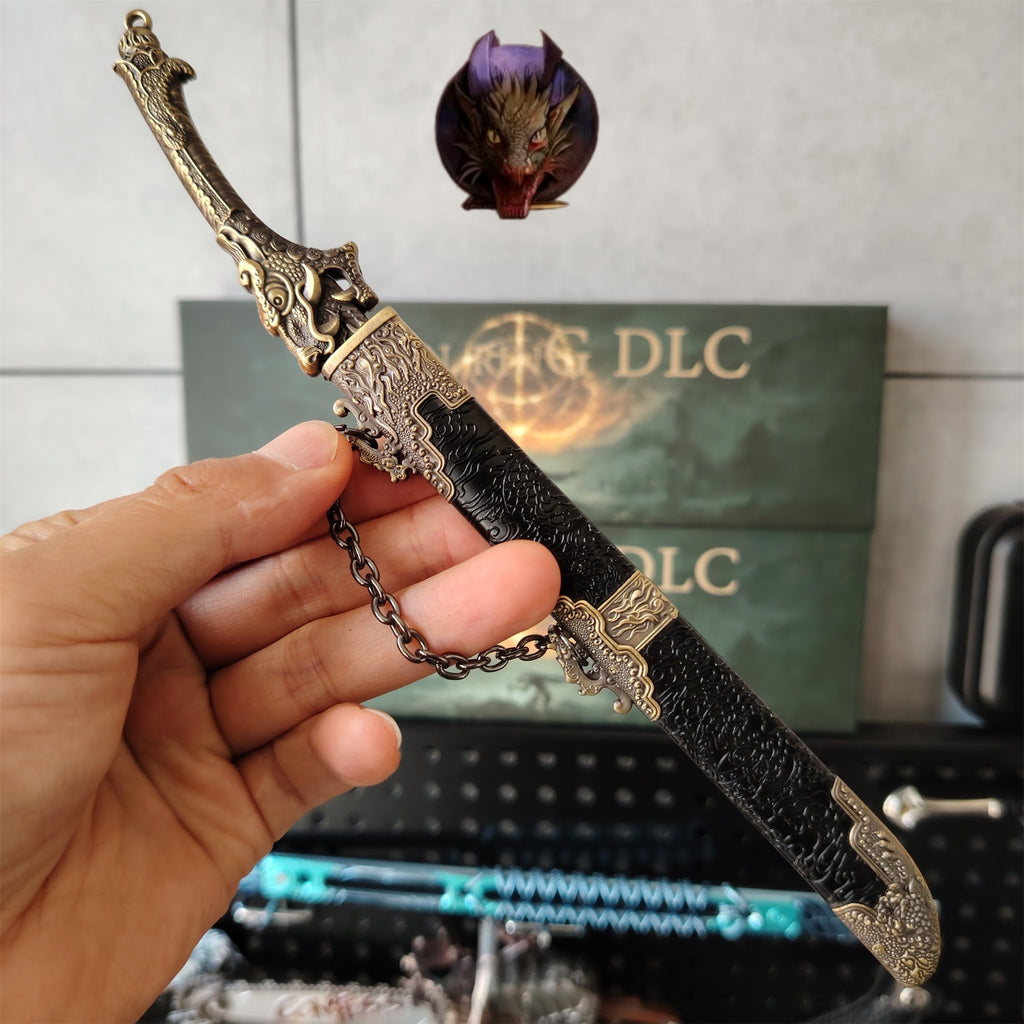 Ancient Chinese Dragon Head Sword Metal Replica