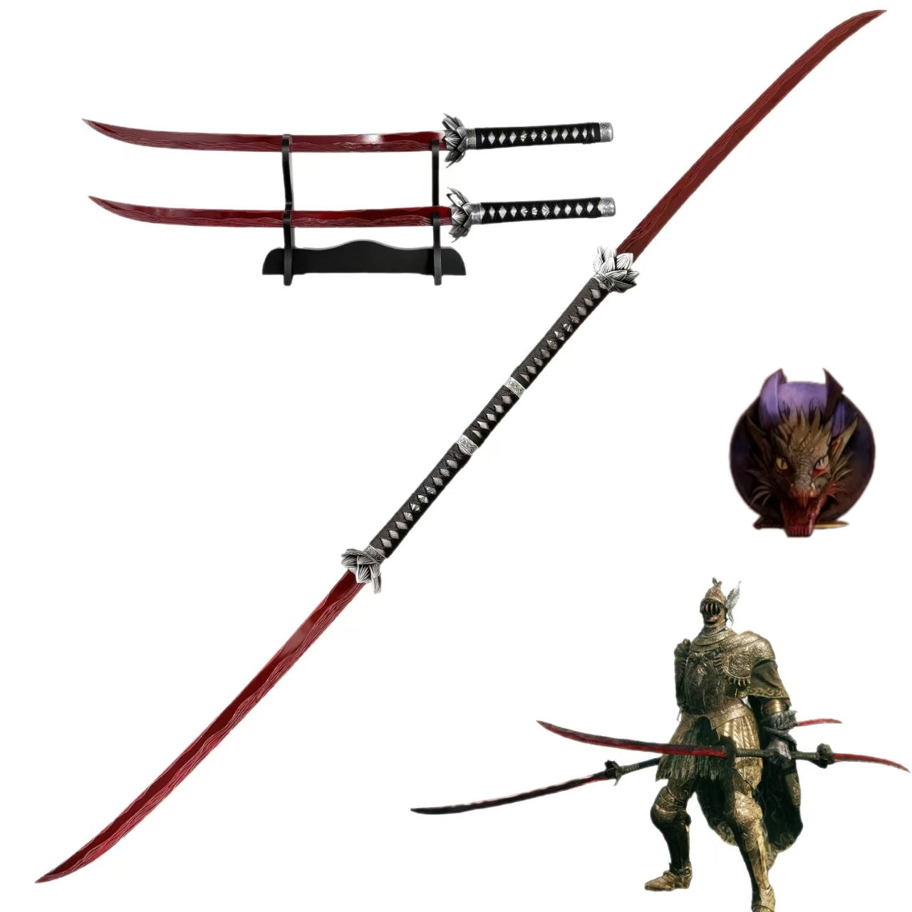 Eleonora's Poleblade Sword Steel 1:1 Replica With Display stand