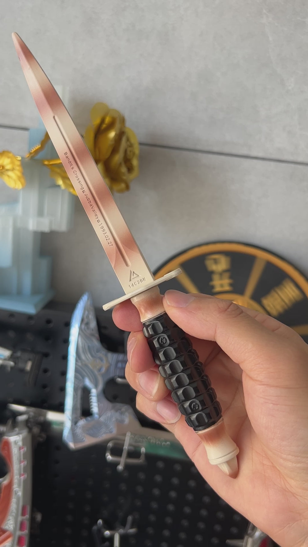 Delta Force Game Black Hawk Knife Blunt Metal Replica