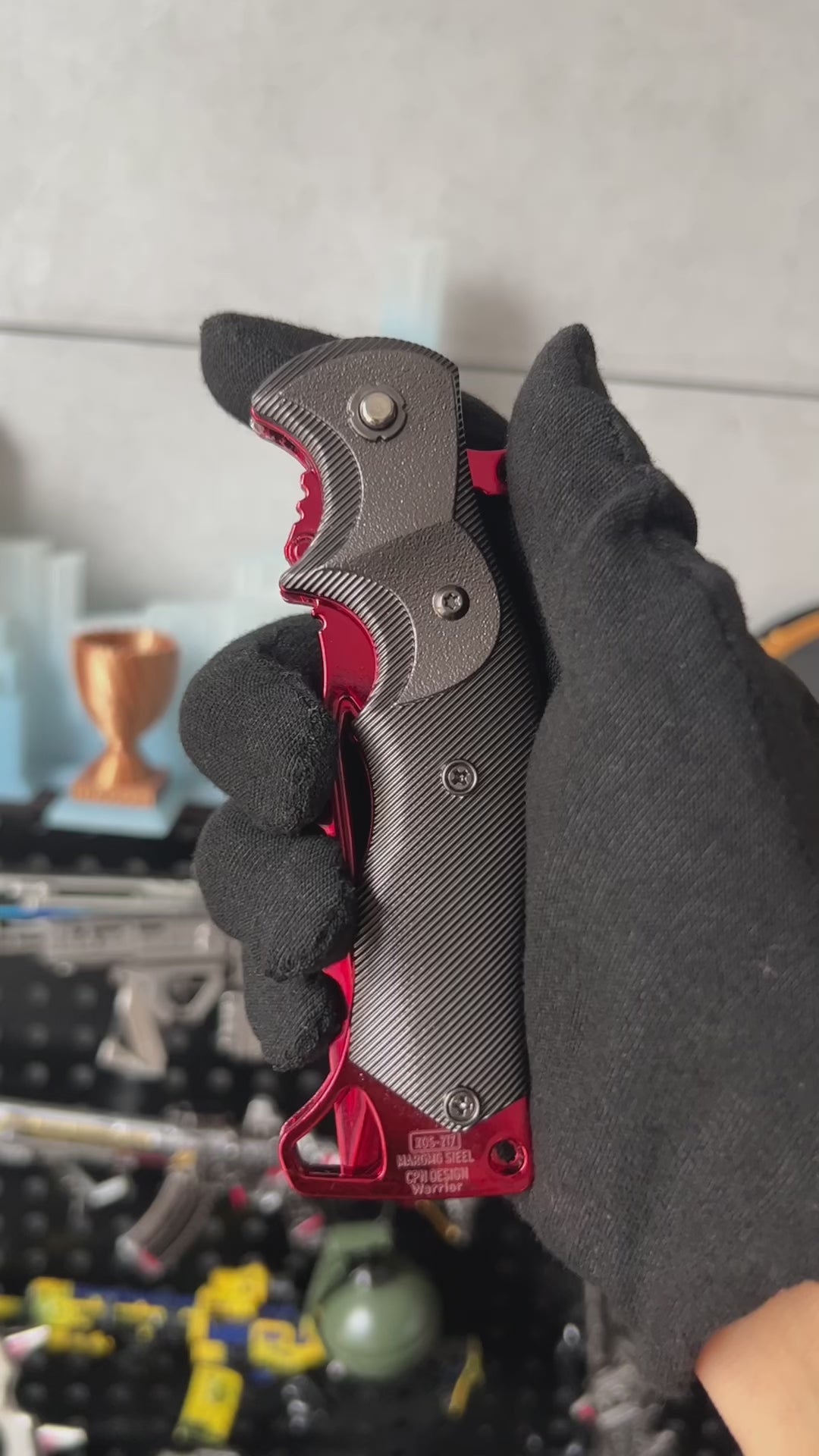 Arena Breakout Game Red Kite Combat Knife Blunt Metal Replica