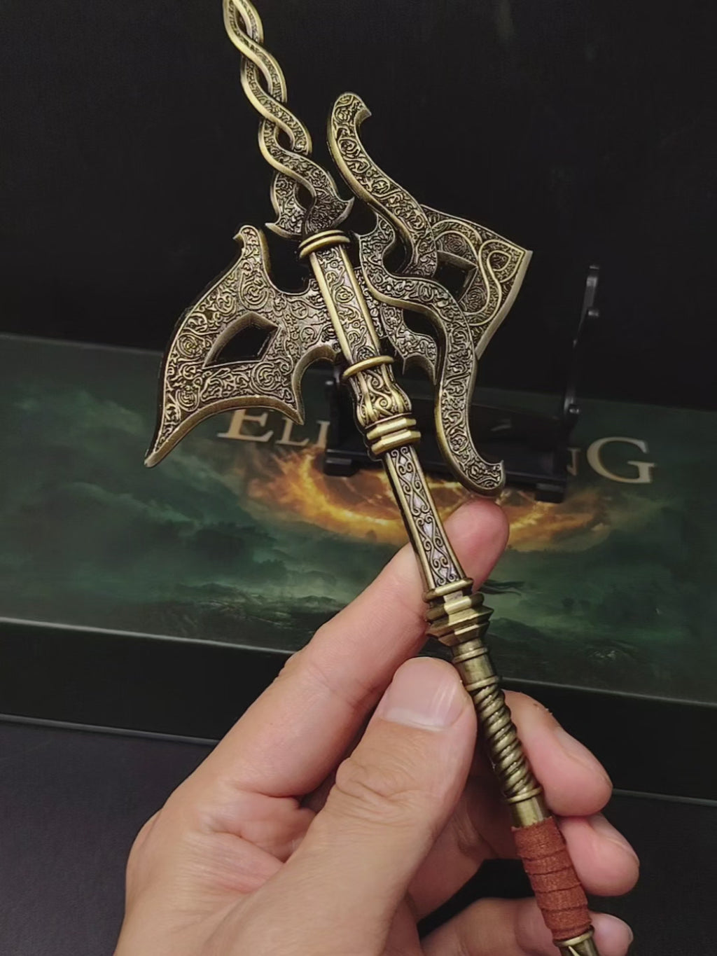 Soul Game Tree Sentinel Golden Halberd Metal Replica
