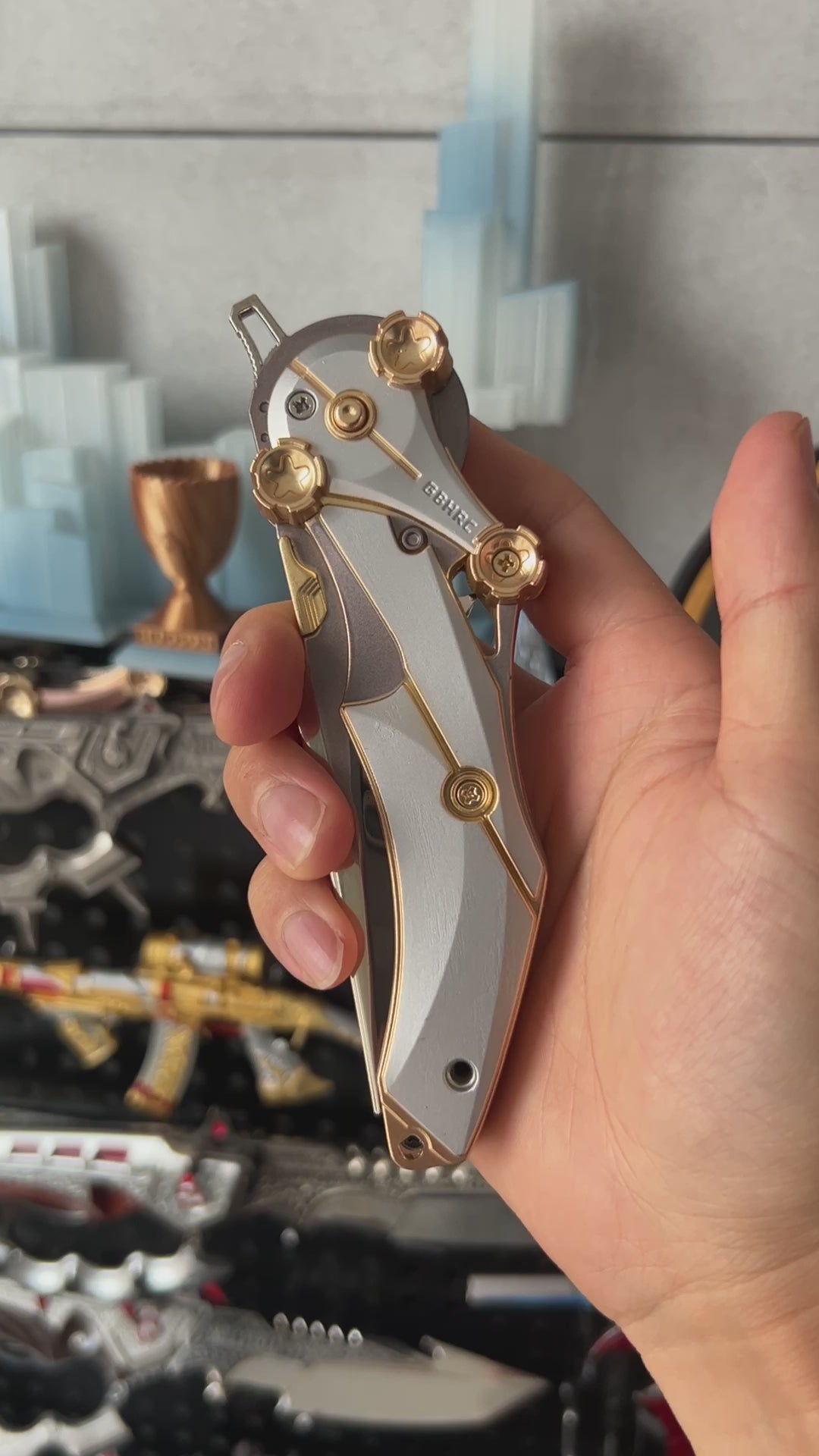 Delta Force Game 22CM Mercy Folding Knife Blunt Metal Replica