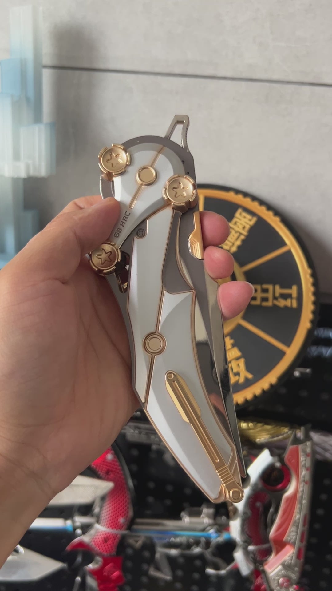 Delta Force Game 28CM Mercy Folding Knife Blunt Metal Replica
