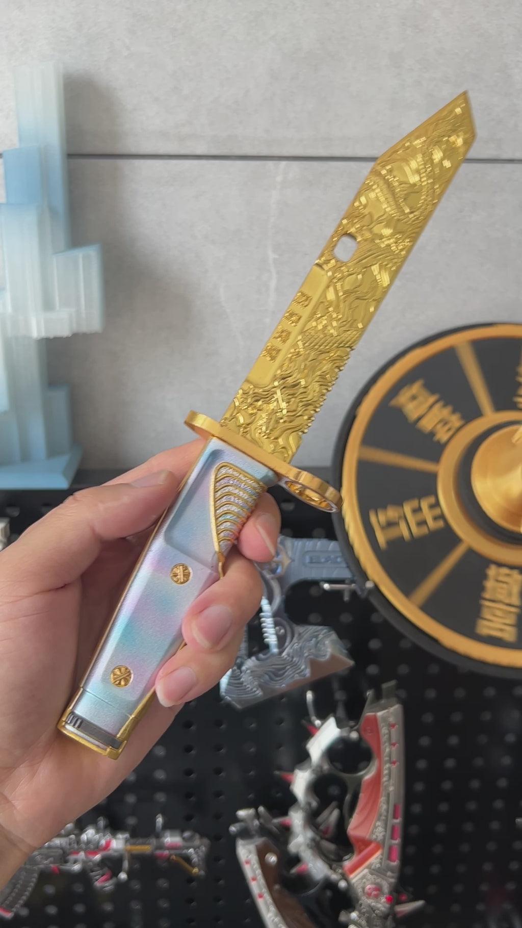 Delta Force Game Dragon Tooth Knife Metal Replica