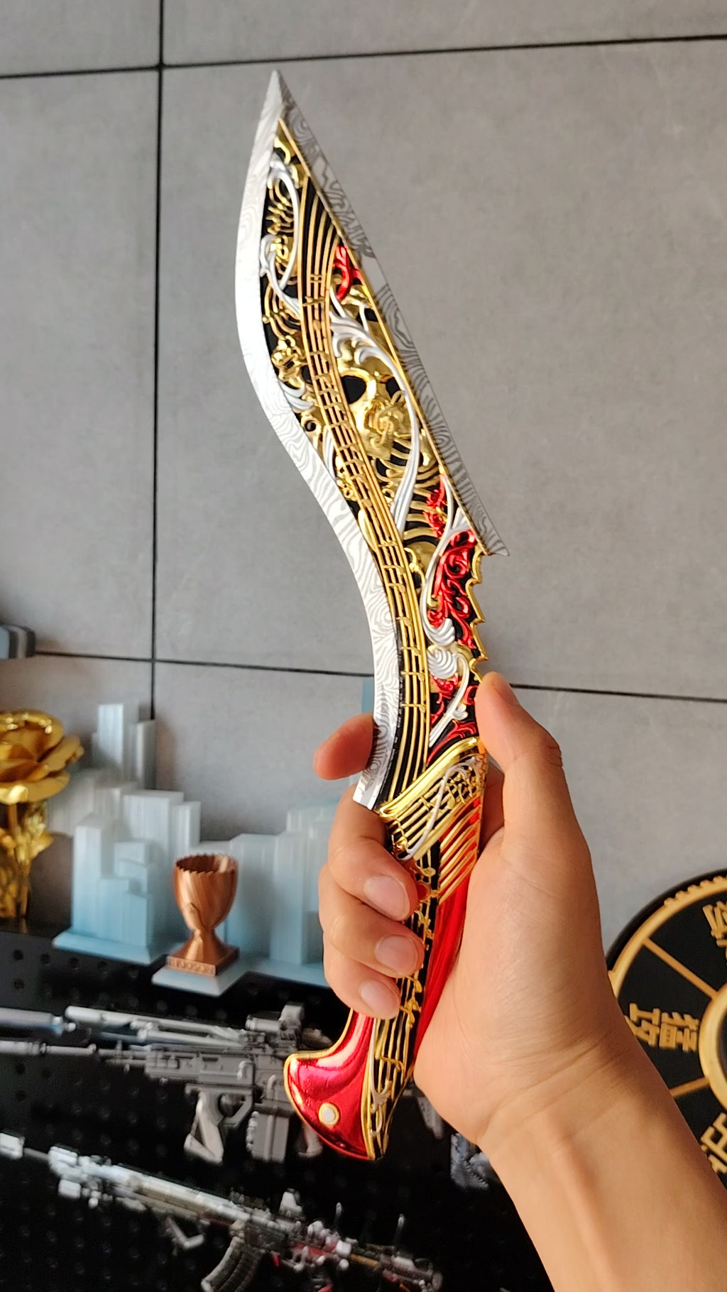 Delta Force Game Elegy Nepal Knife Metal Replica 35CM