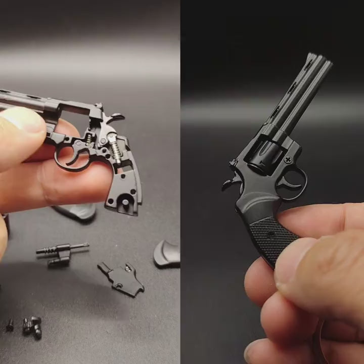 Detachable Metal Python 357 Mini Gun Keychain