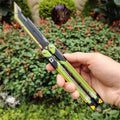 Val Green RGX Butterfly Knife Blunt Blade Metal Replica