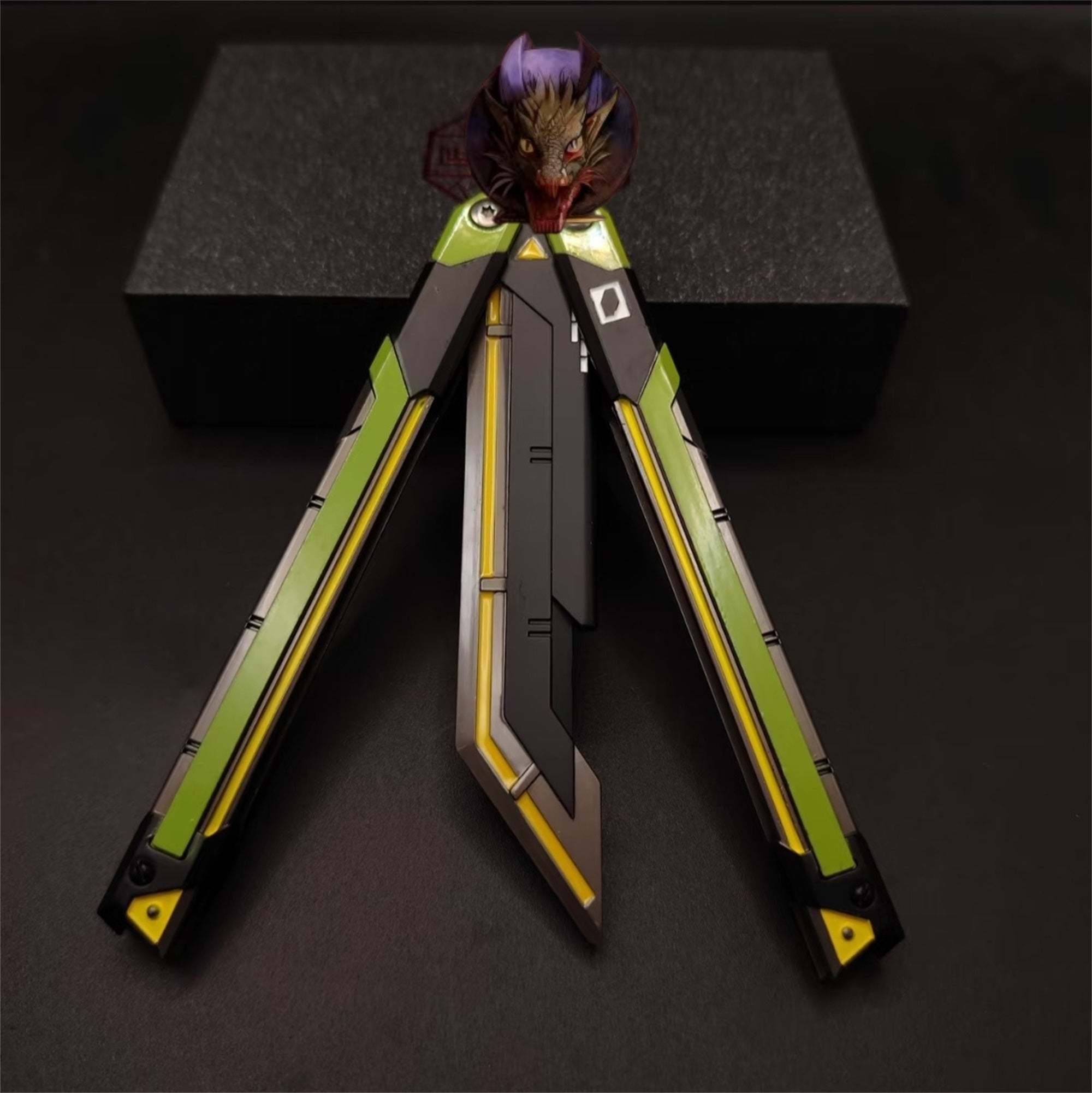 Val Green RGX Butterfly Knife Blunt Blade Metal Replica