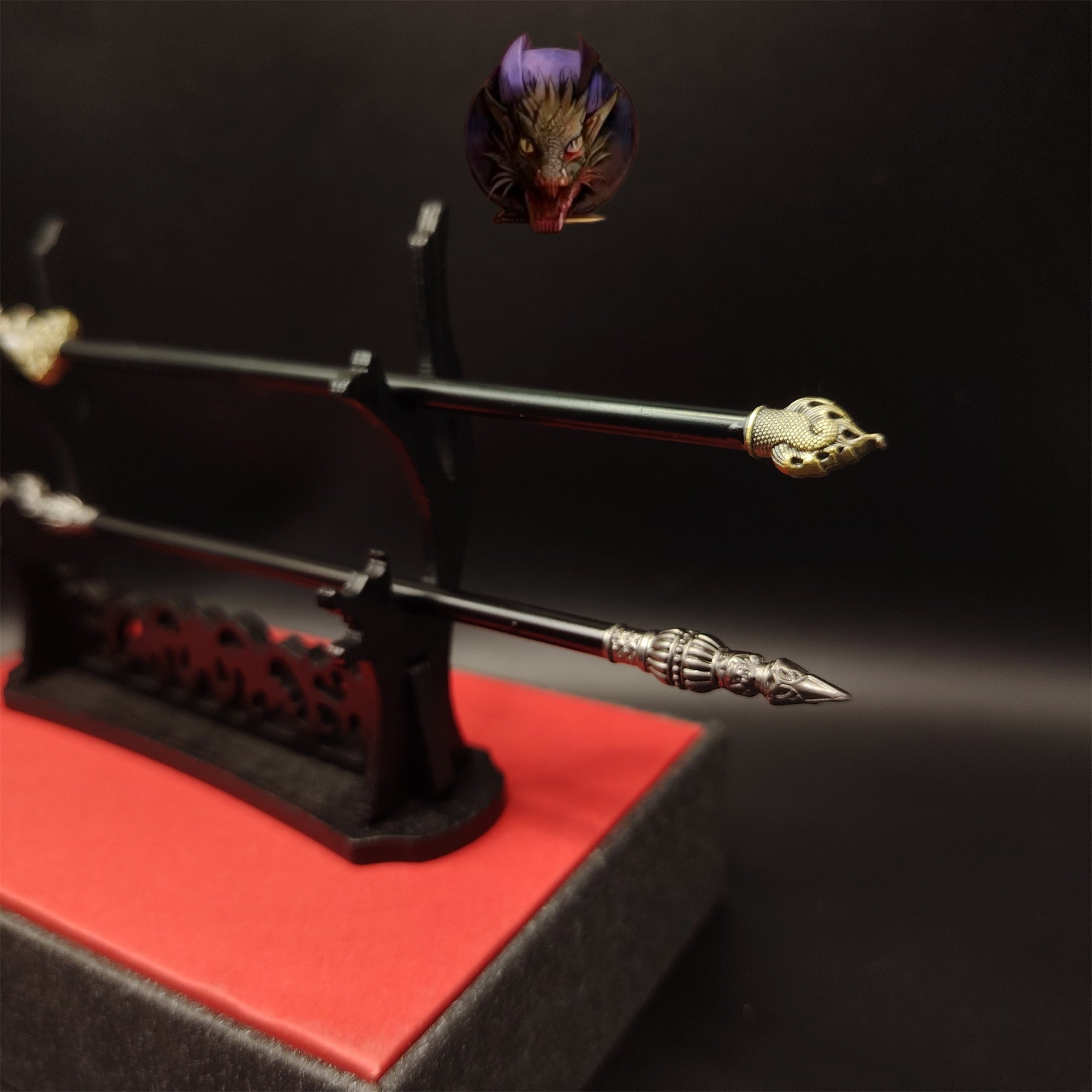 Metal Ancient Chinese Spear 8.7''Replica 2 In 1 Pack