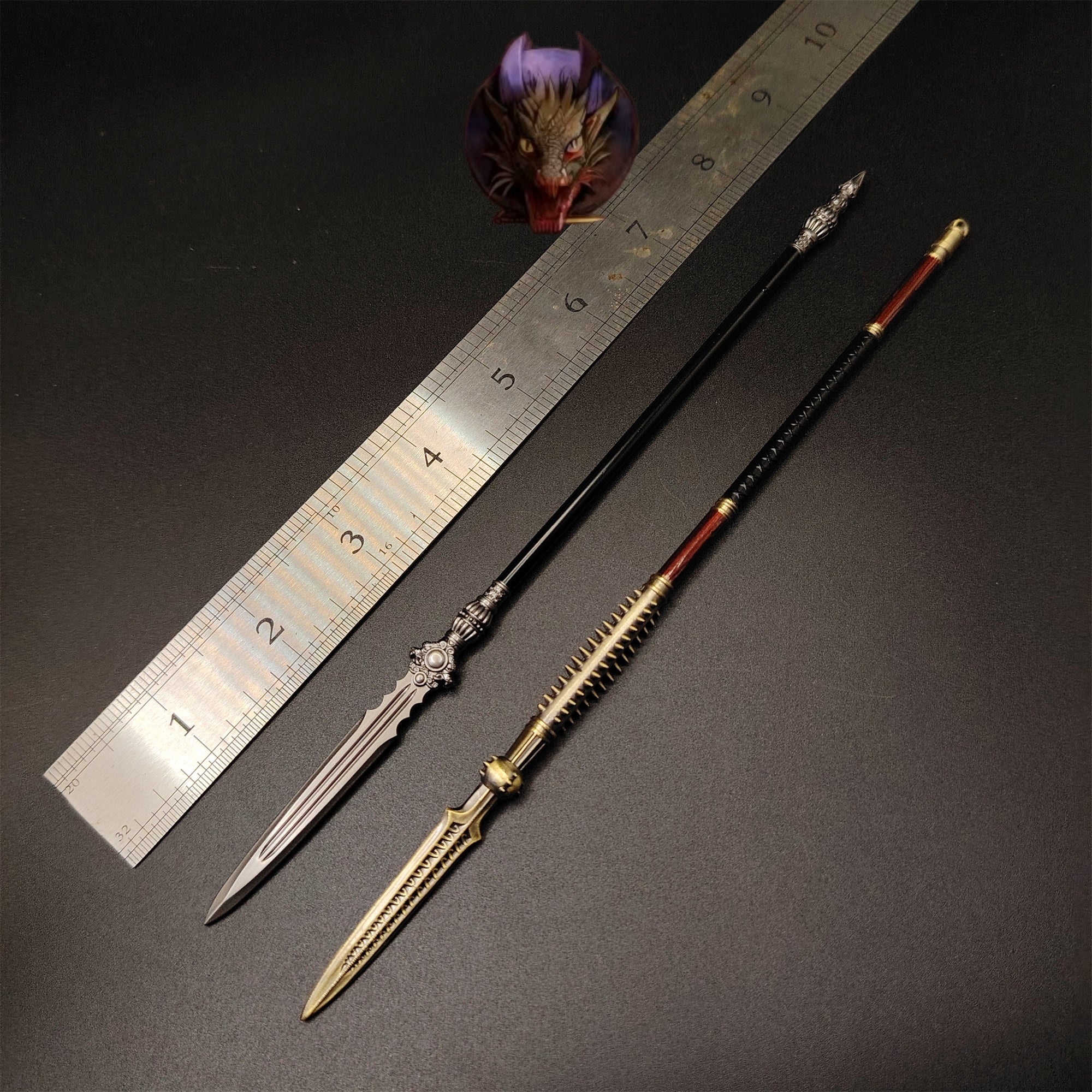 Ancient Chinese Spear 8.7''Replica 2 In 1 Pack