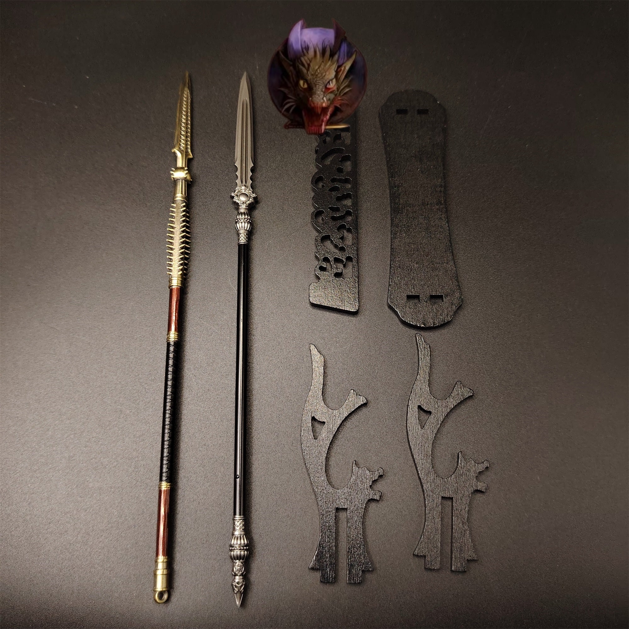 Ancient Chinese Spear 8.7''Replica 2 In 1 Pack